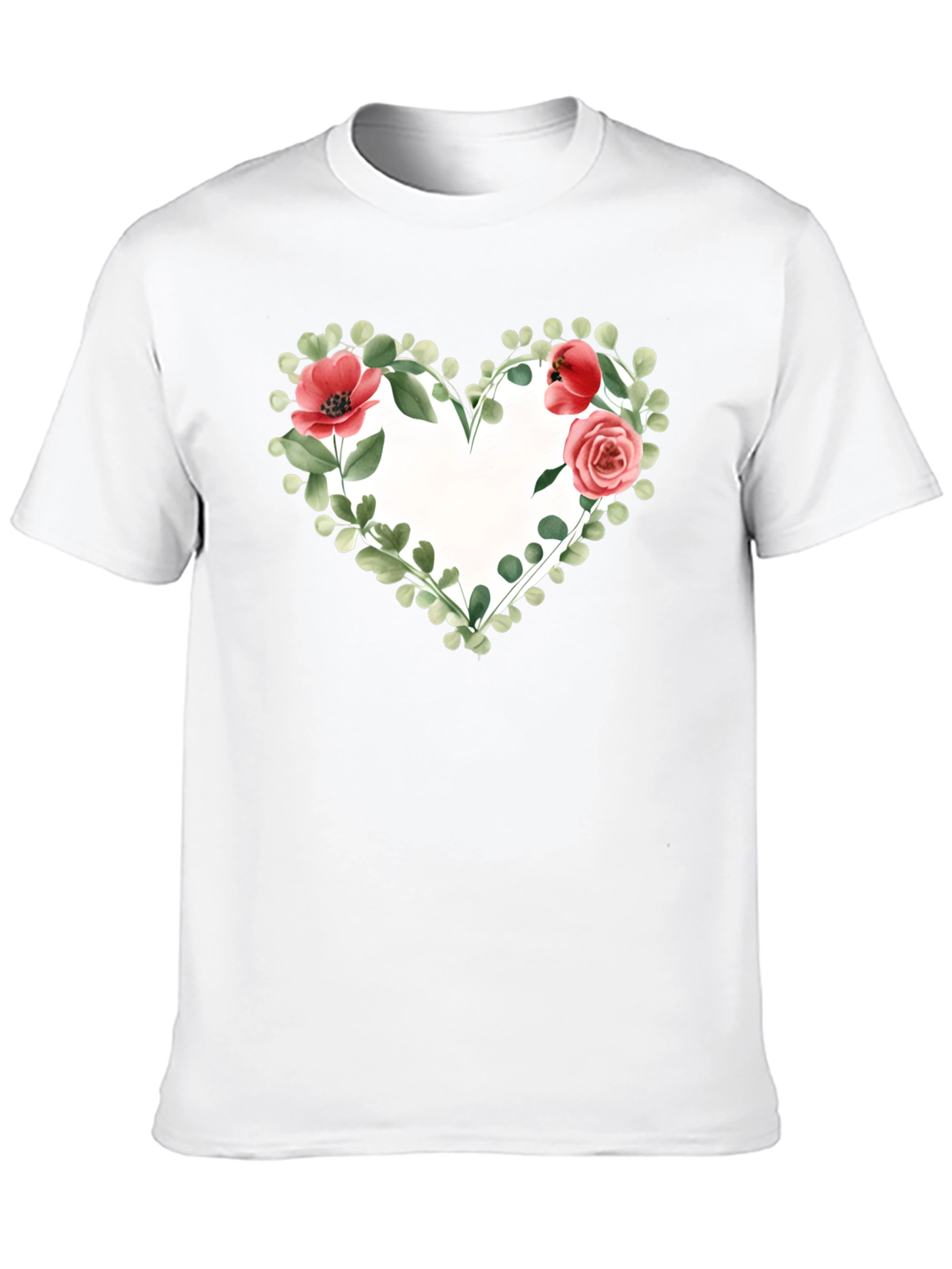 Floral Heart Graphic T-Shirt