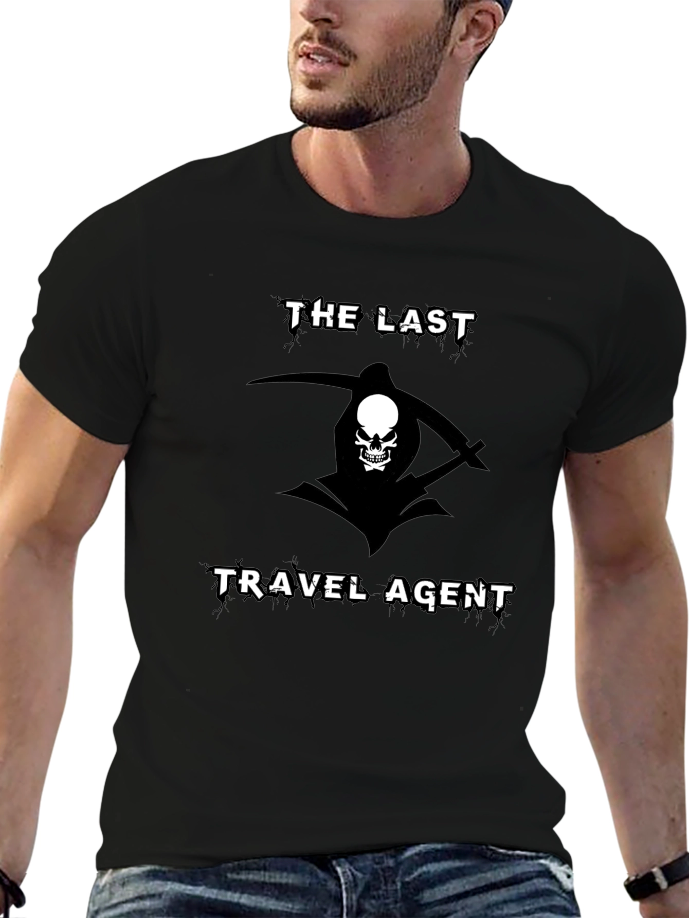 The Last Travel Agent Grim Reaper Graphic T-Shirt