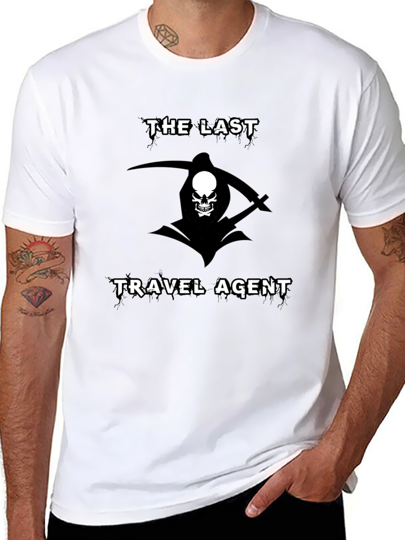 The Last Travel Agent Grim Reaper Graphic T-Shirt