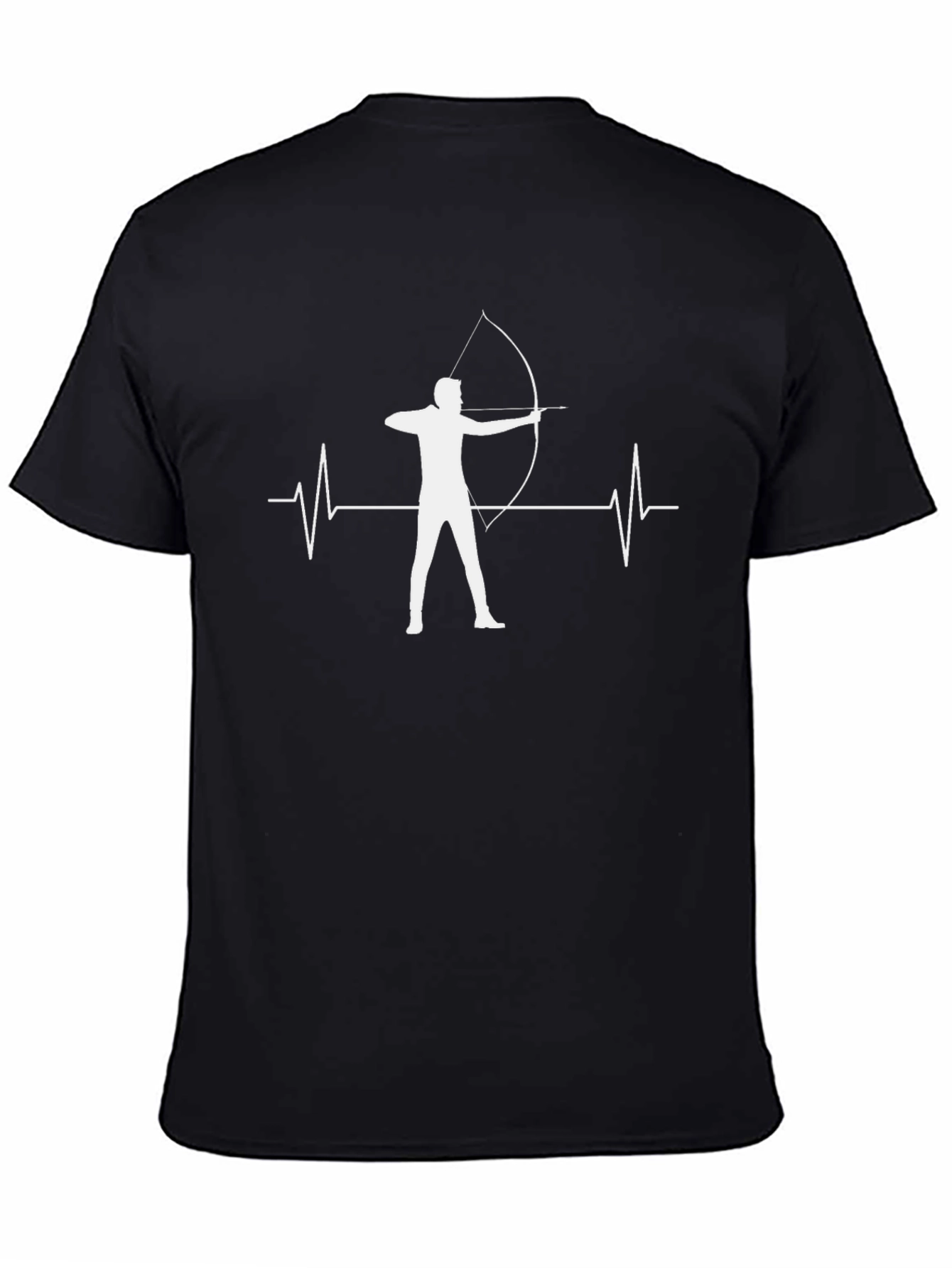 Archer Heartbeat Graphic Tee - Black Cotton T-Shirt