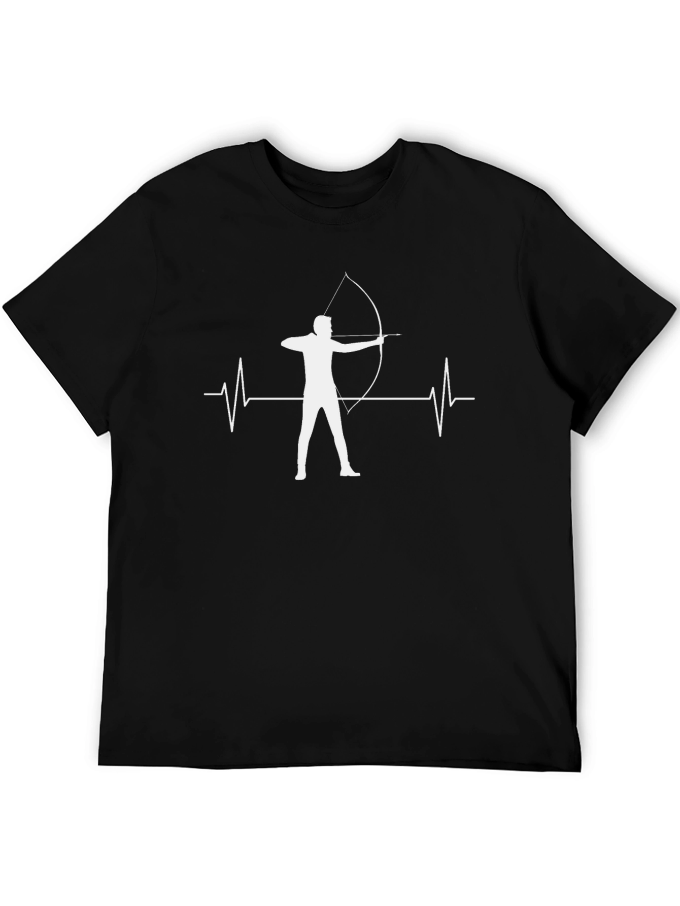 Archer Heartbeat Graphic Tee - Black Cotton T-Shirt