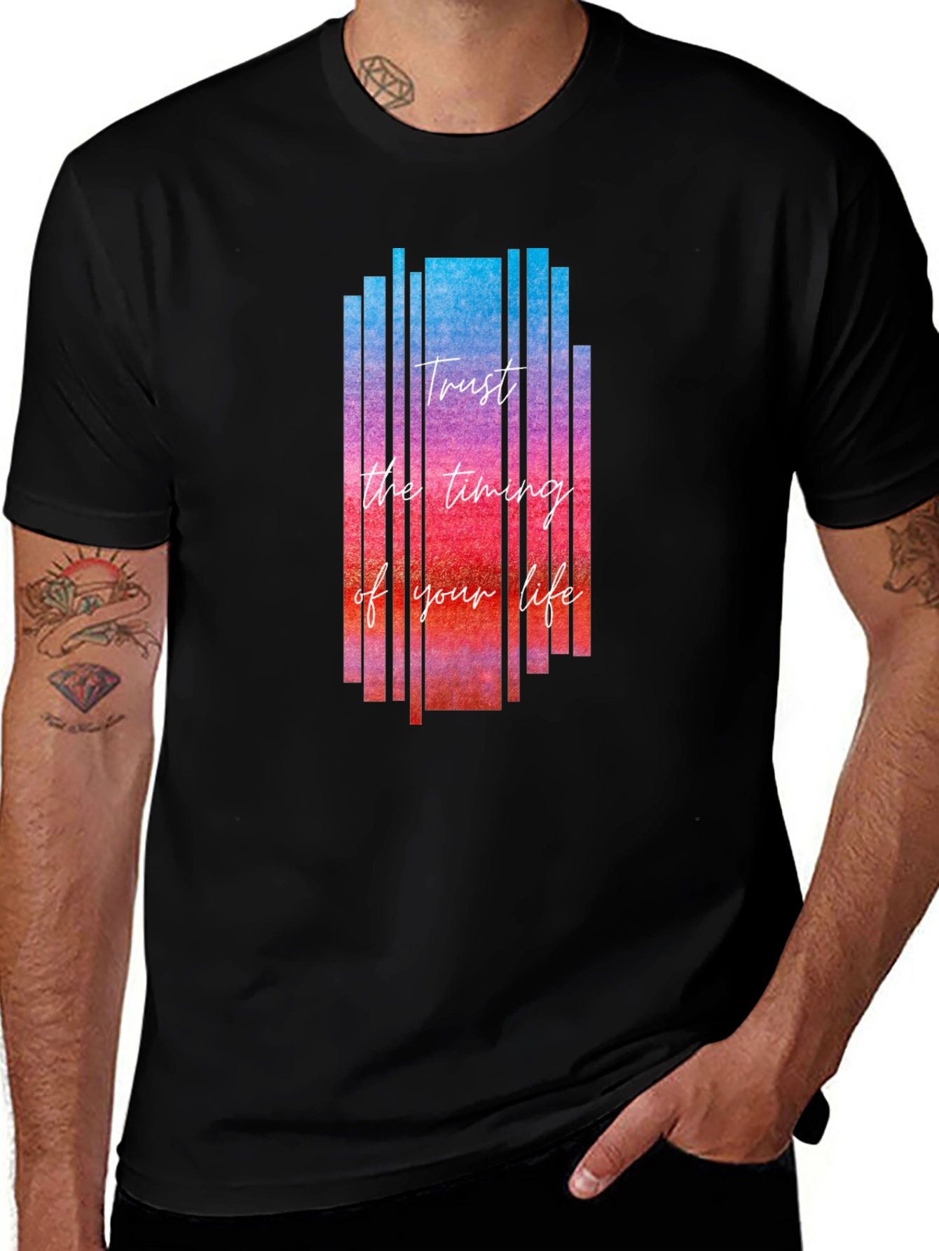 Trust the Timing of Your Life Black Tee