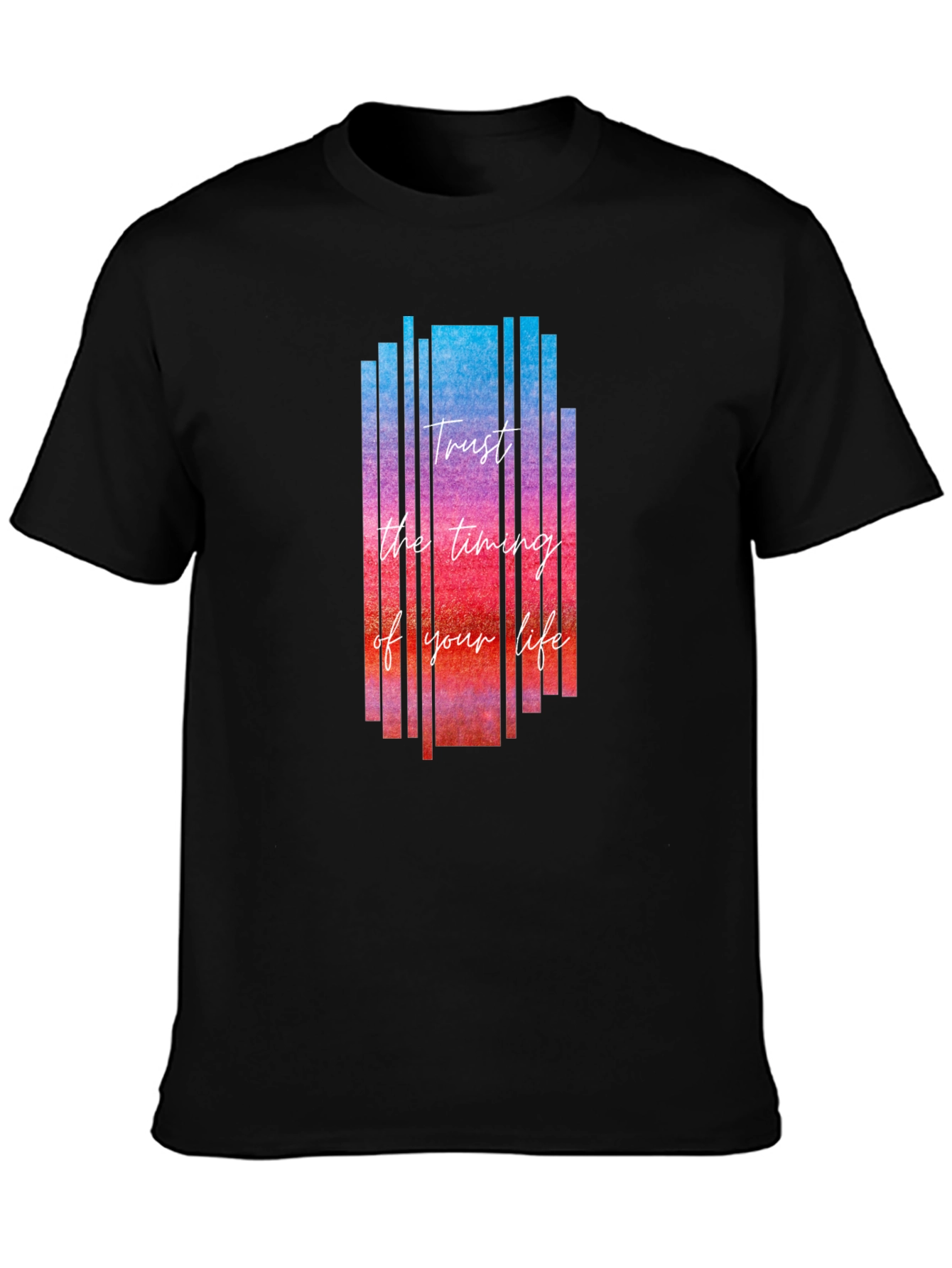 Trust the Timing of Your Life Black Tee