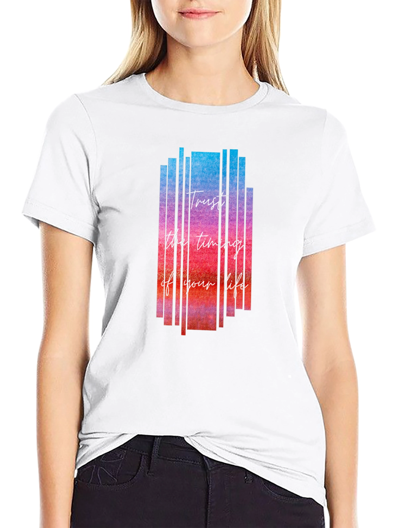 Trust the Timing of Your Life Black Tee