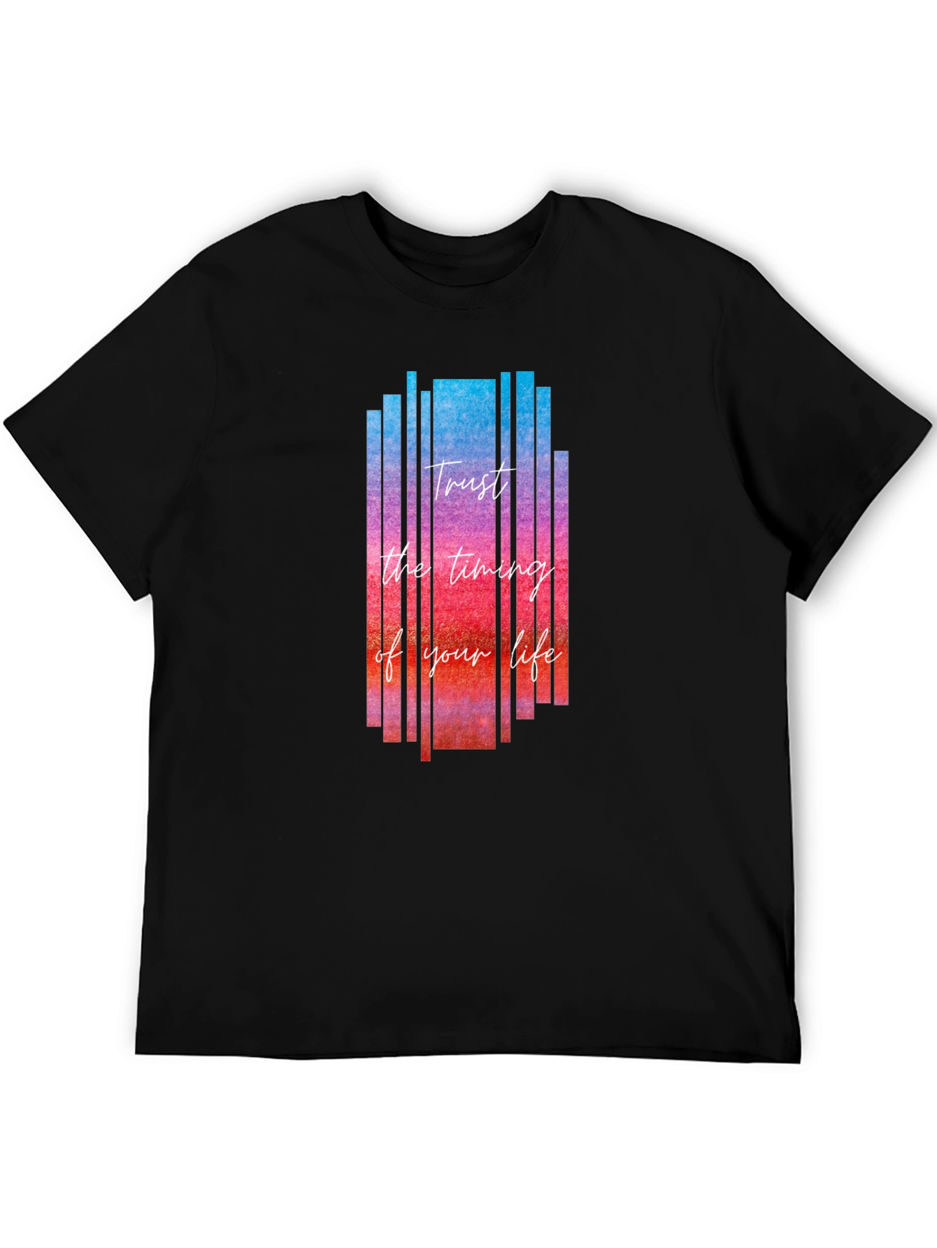Trust the Timing of Your Life Black Tee