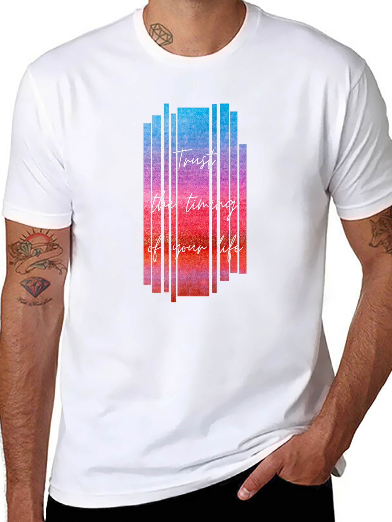 Trust the Timing of Your Life Black Tee
