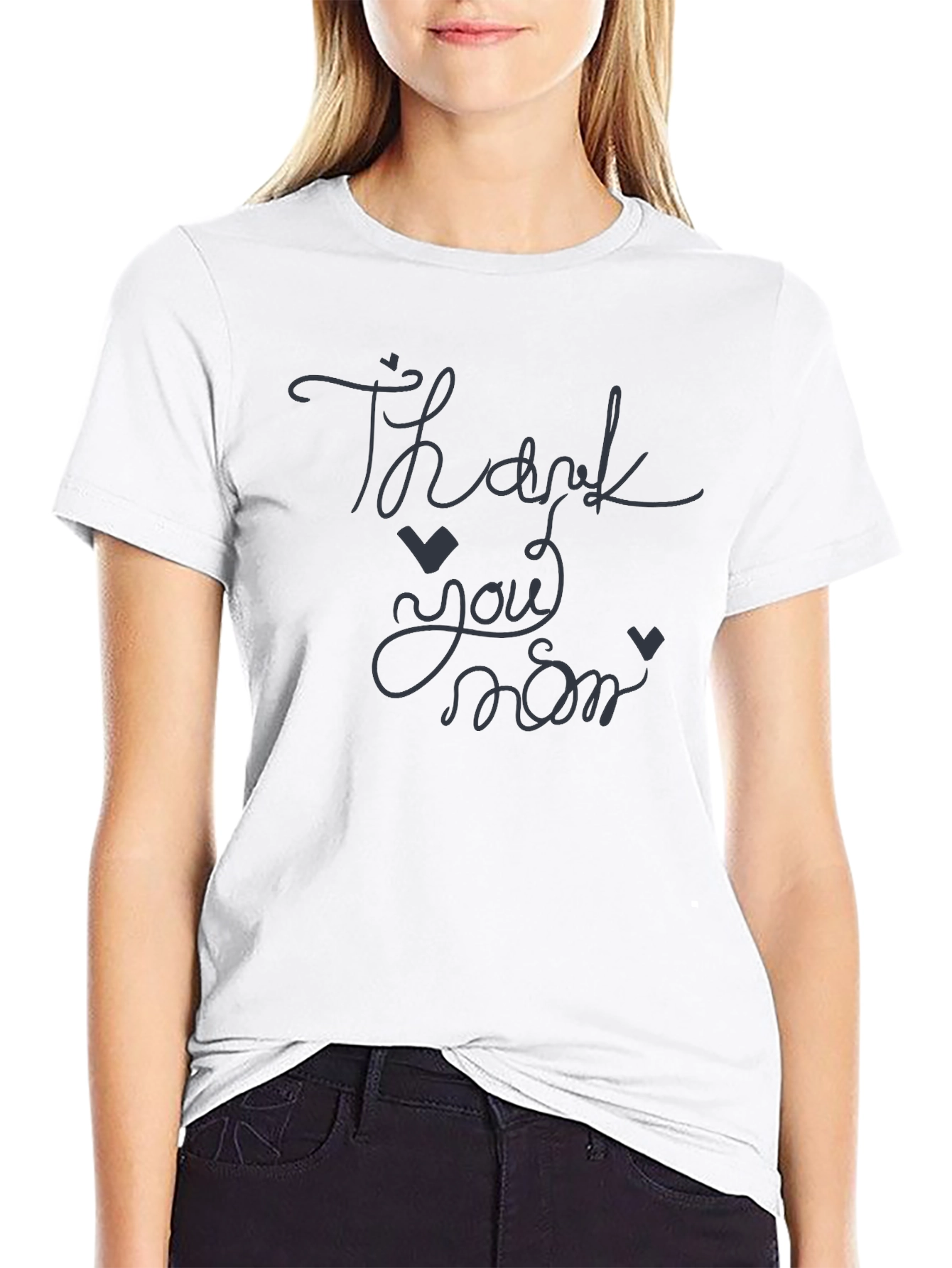 Thank You Mom Black T-Shirt