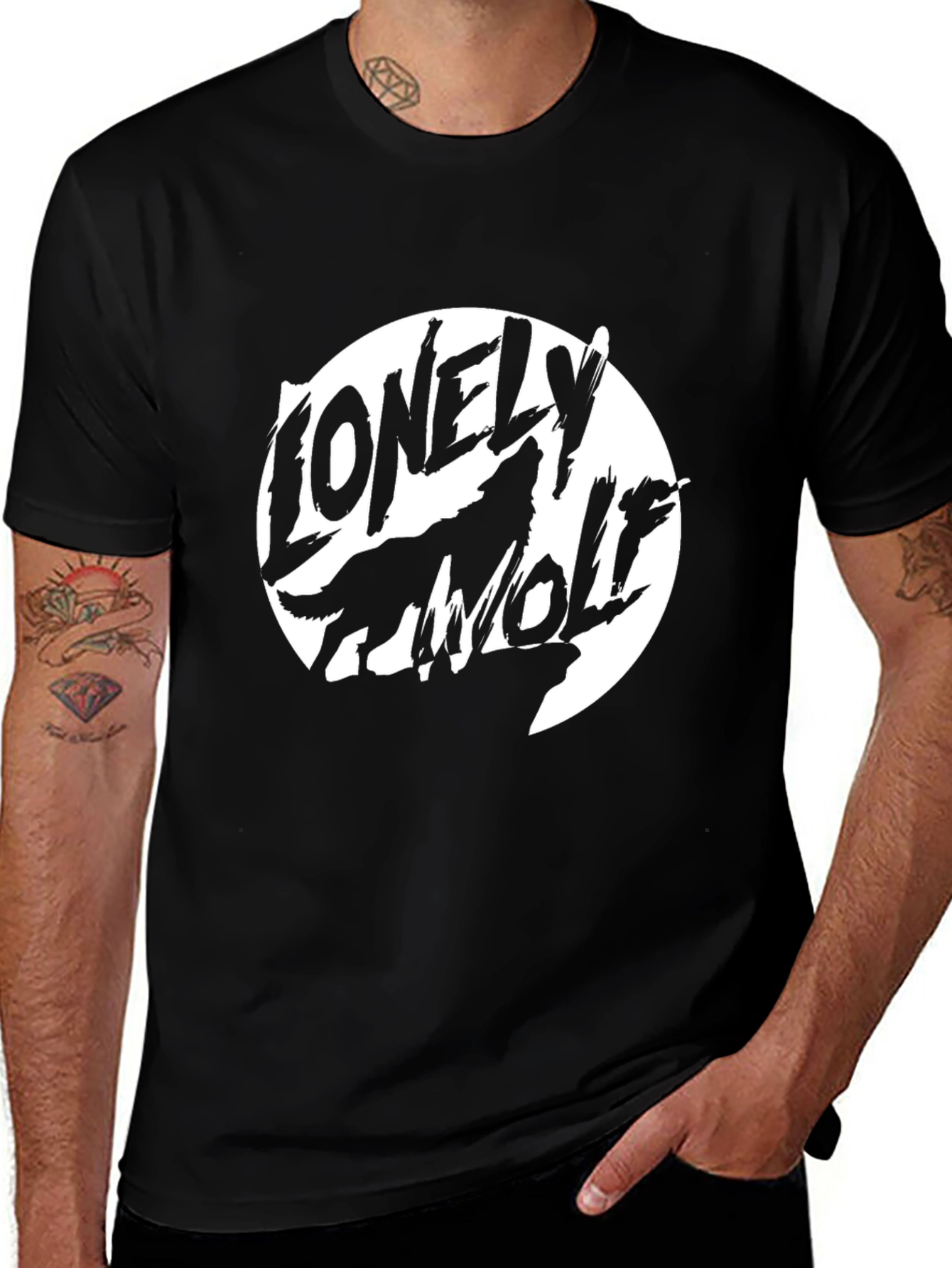 Lonely Wolf Graphic T-Shirt