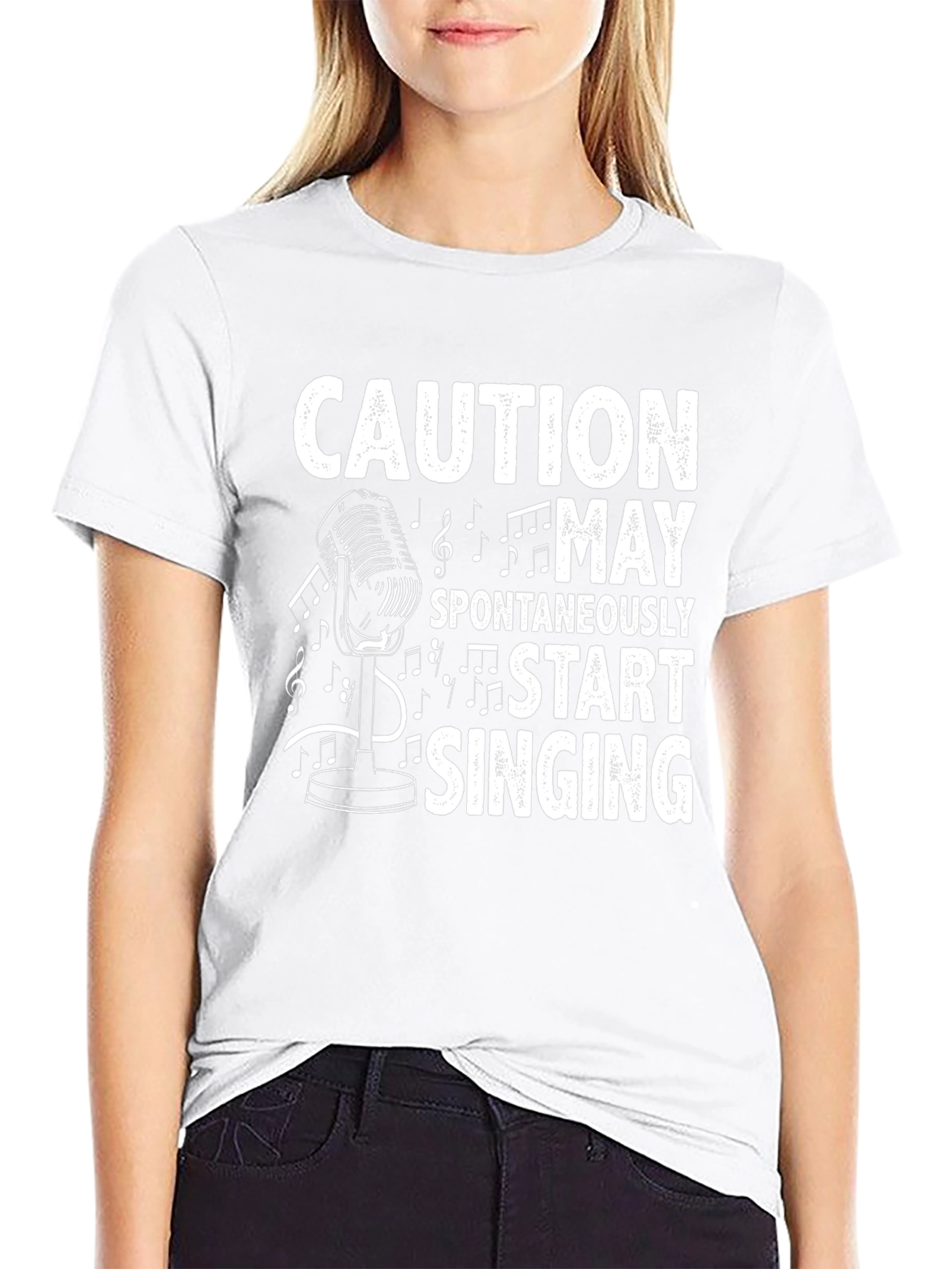 Caution May Spontaneously Start Singing Graphic Tee