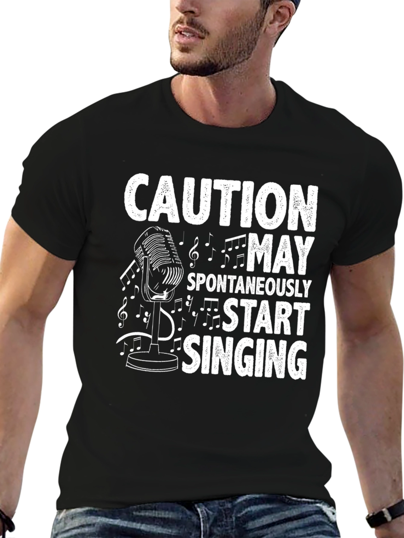 Caution May Spontaneously Start Singing Graphic Tee
