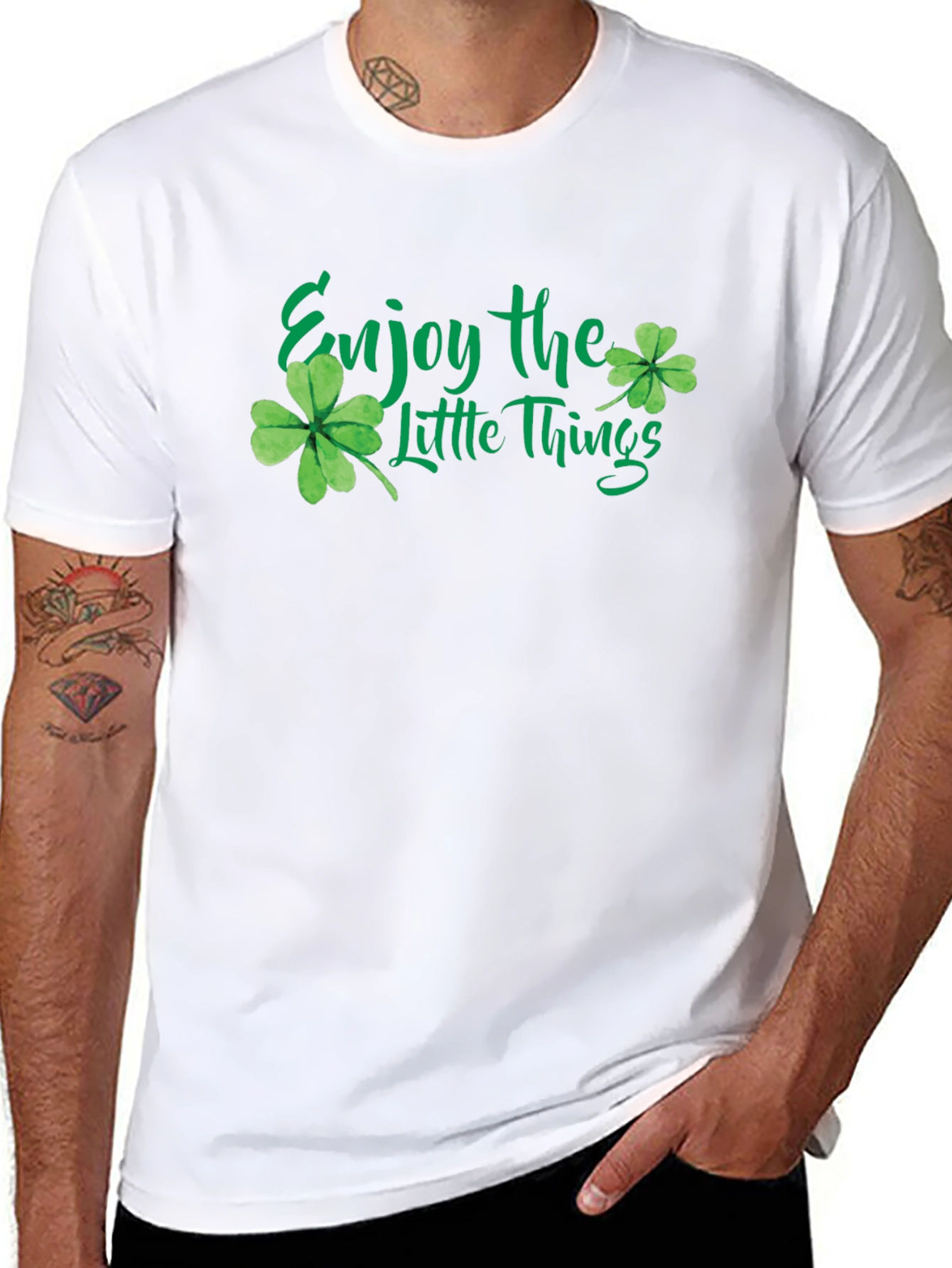 Enjoy the Little Things Clover Graphic Tee
