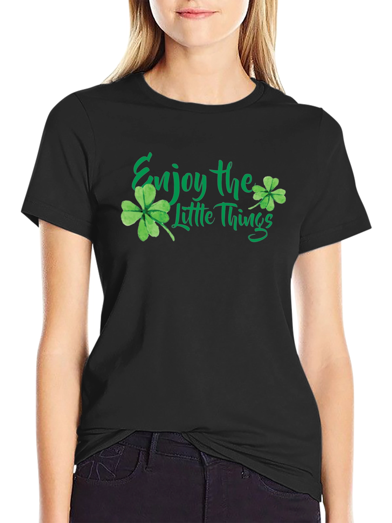 Enjoy the Little Things Clover Graphic Tee