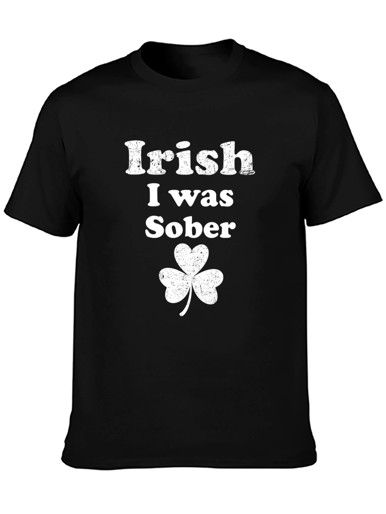 Irish I Was Sober Shamrock T-Shirt