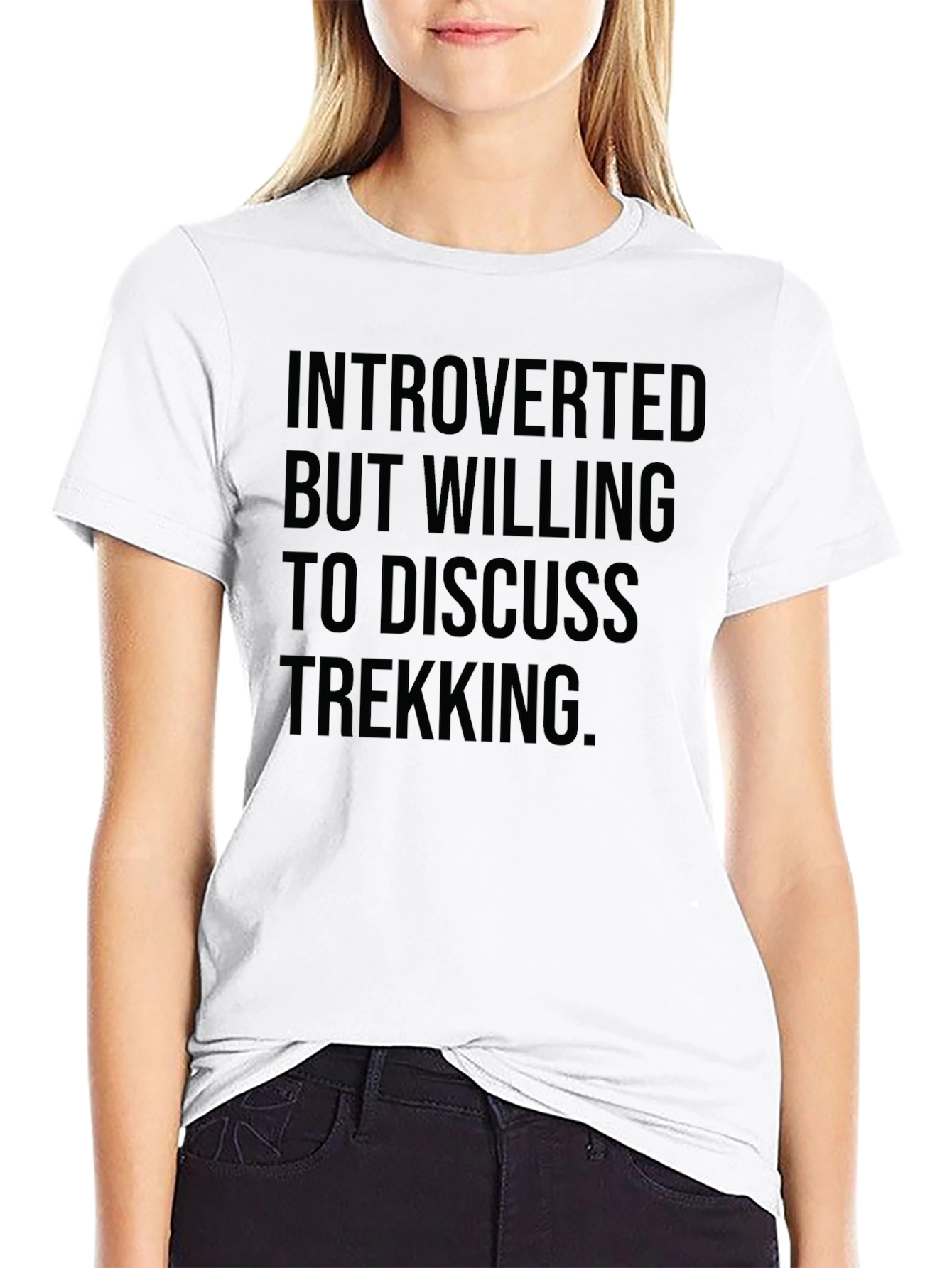 Introverted Trekking T-Shirt - Funny Hiking Tee