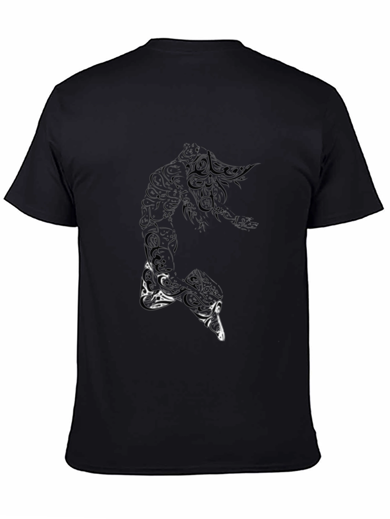 Mens Black Graphic Print T-Shirt