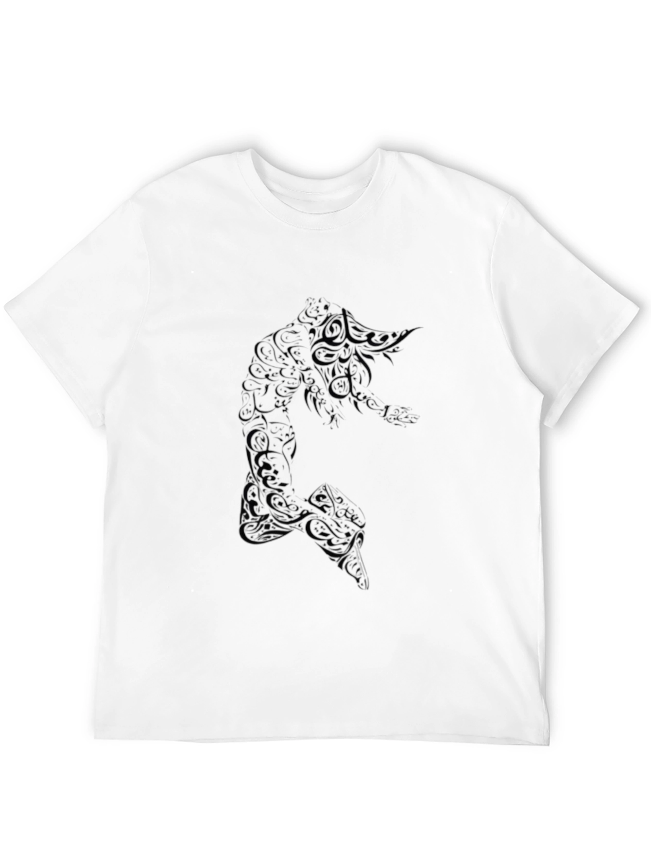 Mens Black Graphic Print T-Shirt