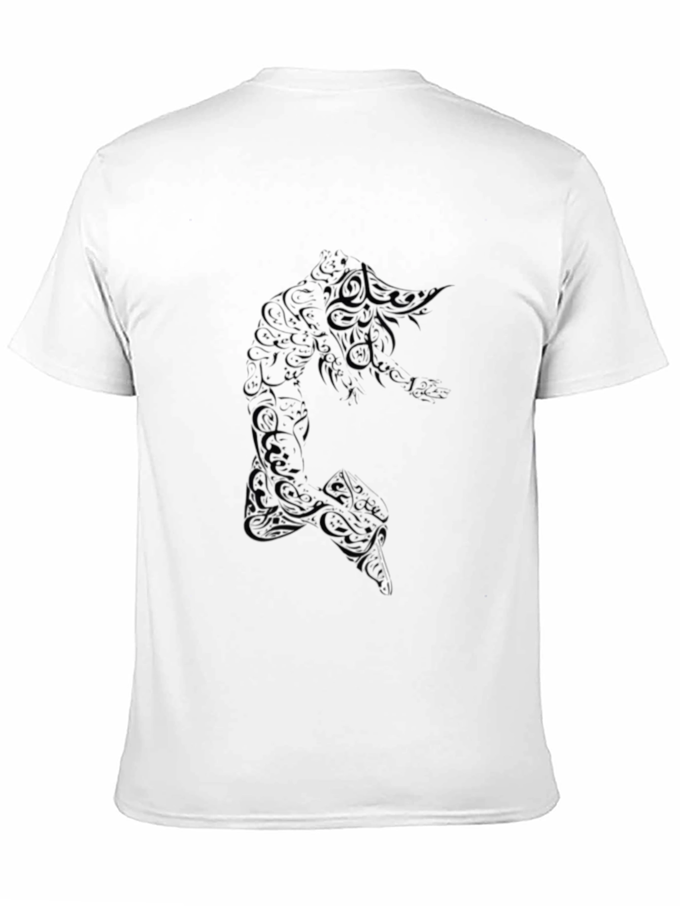 Mens Black Graphic Print T-Shirt