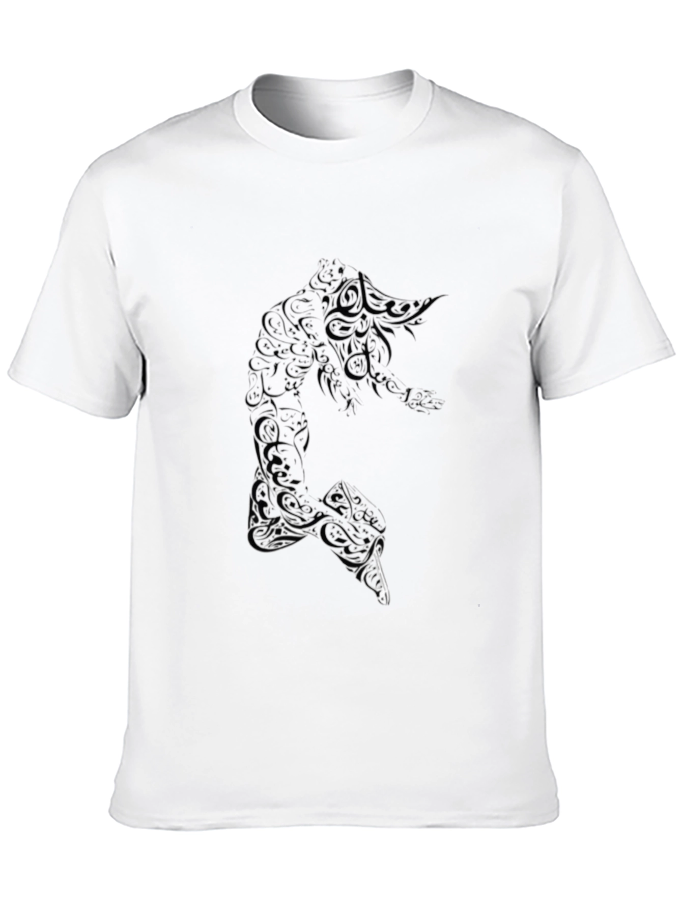 Mens Black Graphic Print T-Shirt