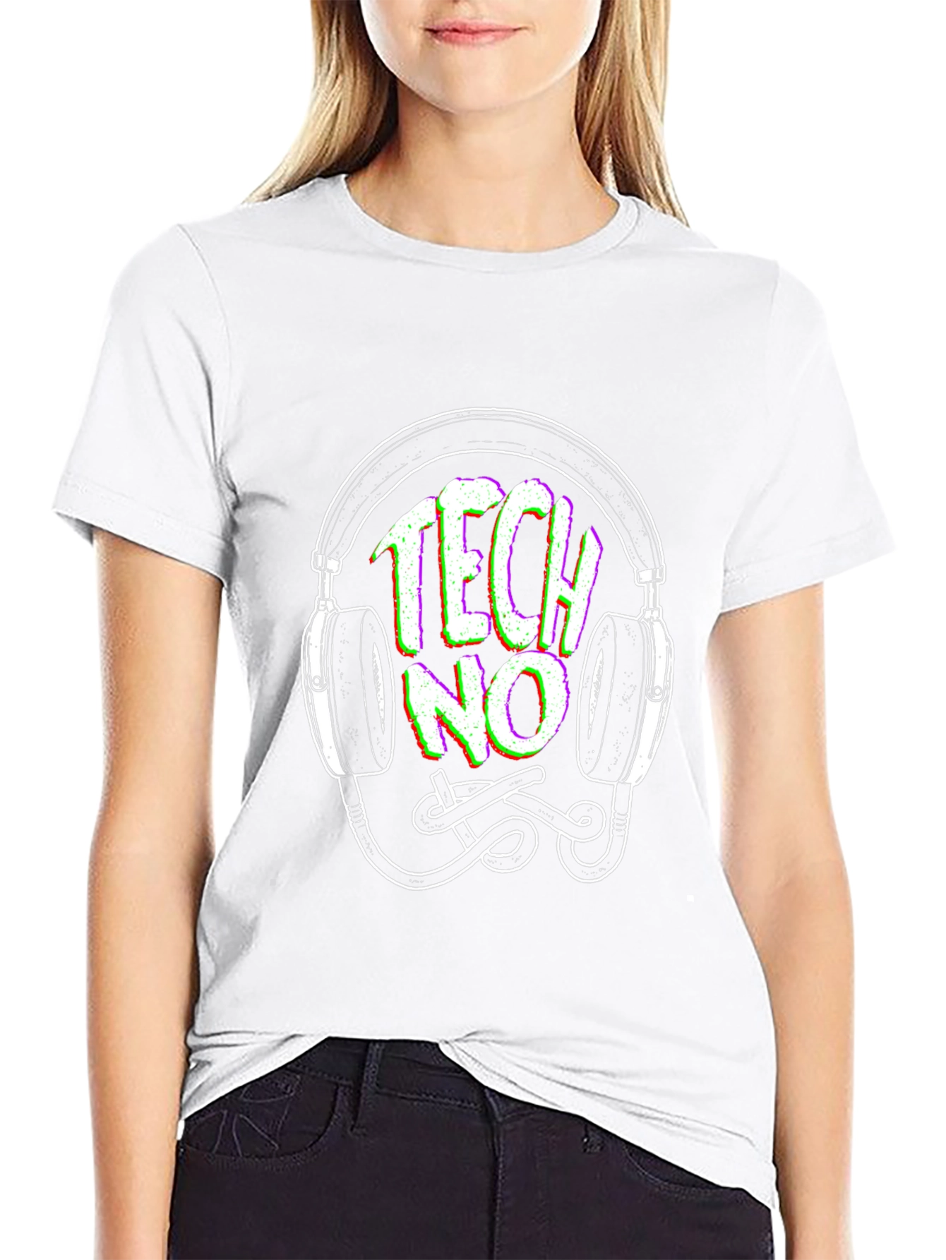 Techno Headphones Graphic Tee