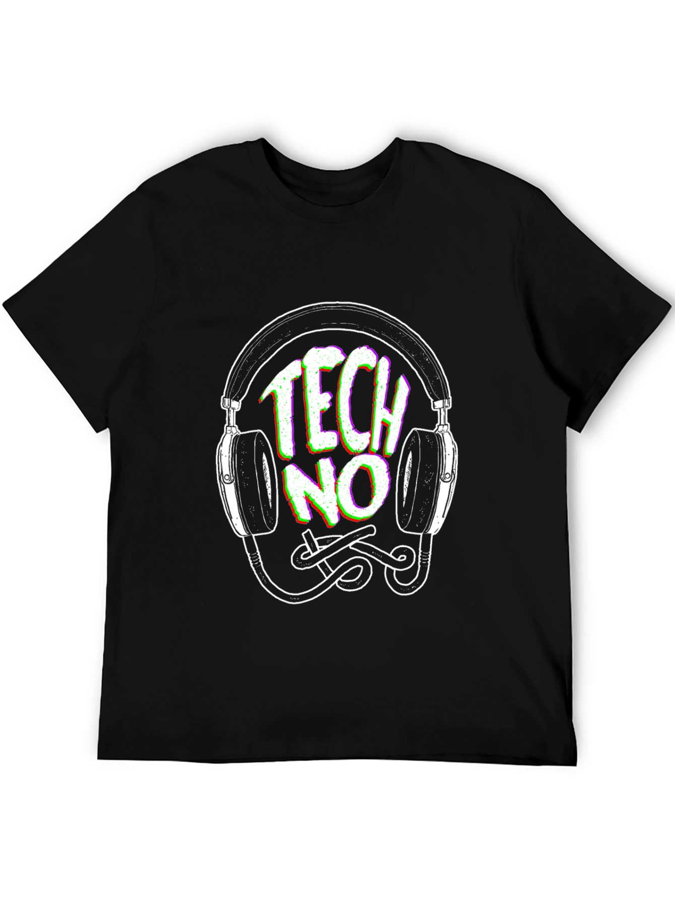 Techno Headphones Graphic Tee