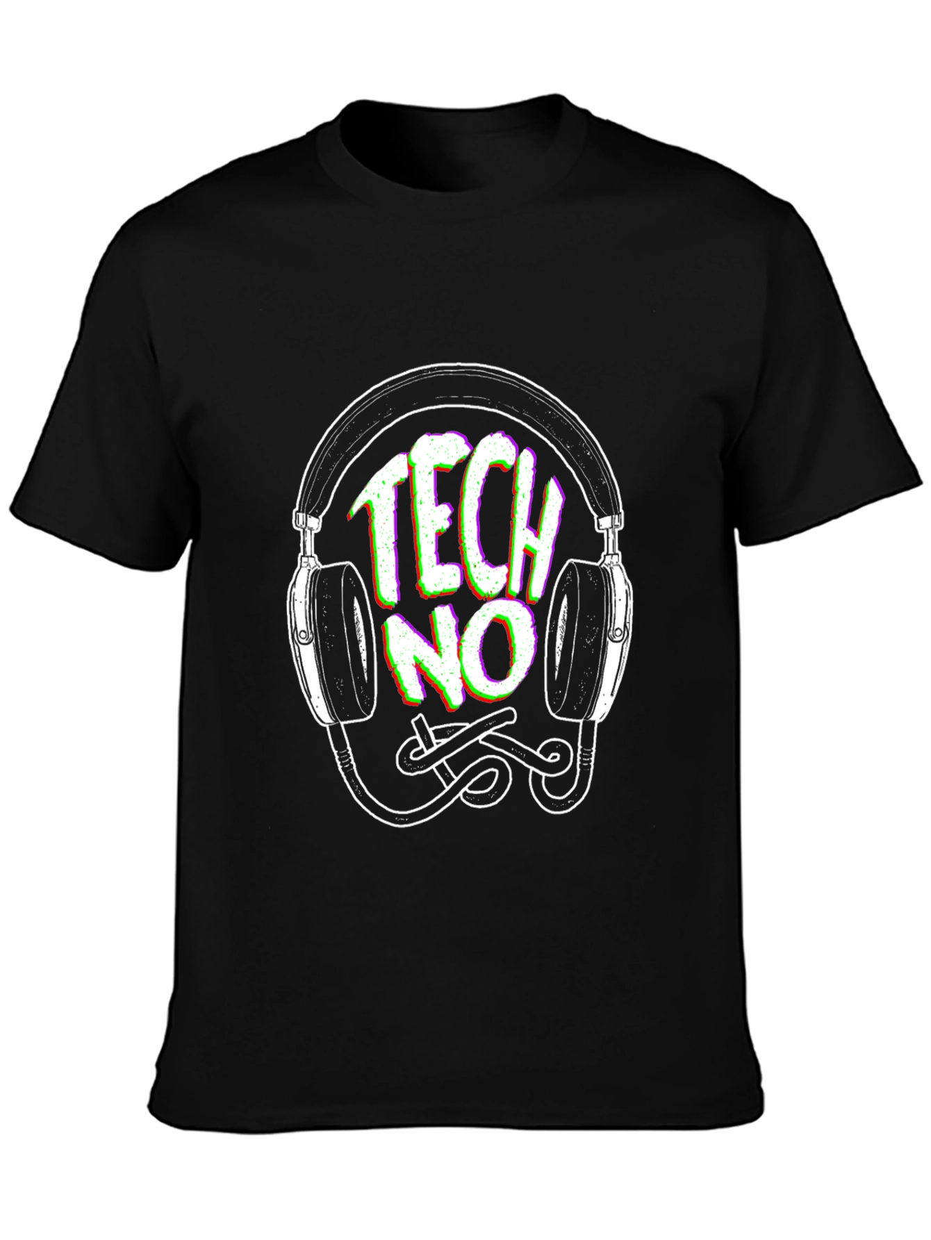 Techno Headphones Graphic Tee
