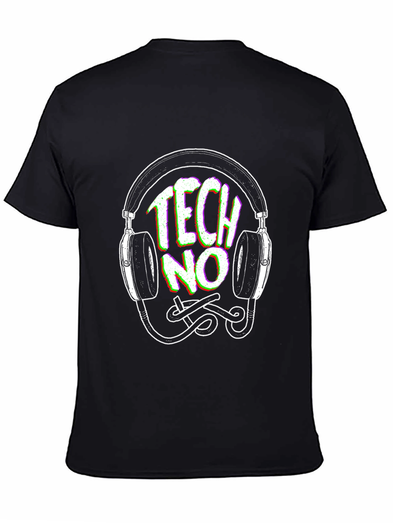 Techno Headphones Graphic Tee