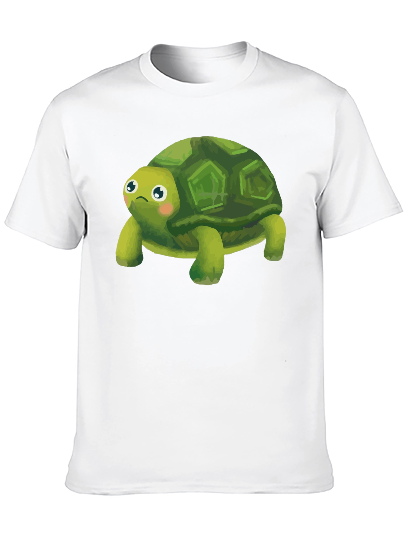 Cute Turtle Graphic Tee - Black Cotton Blend Shirt
