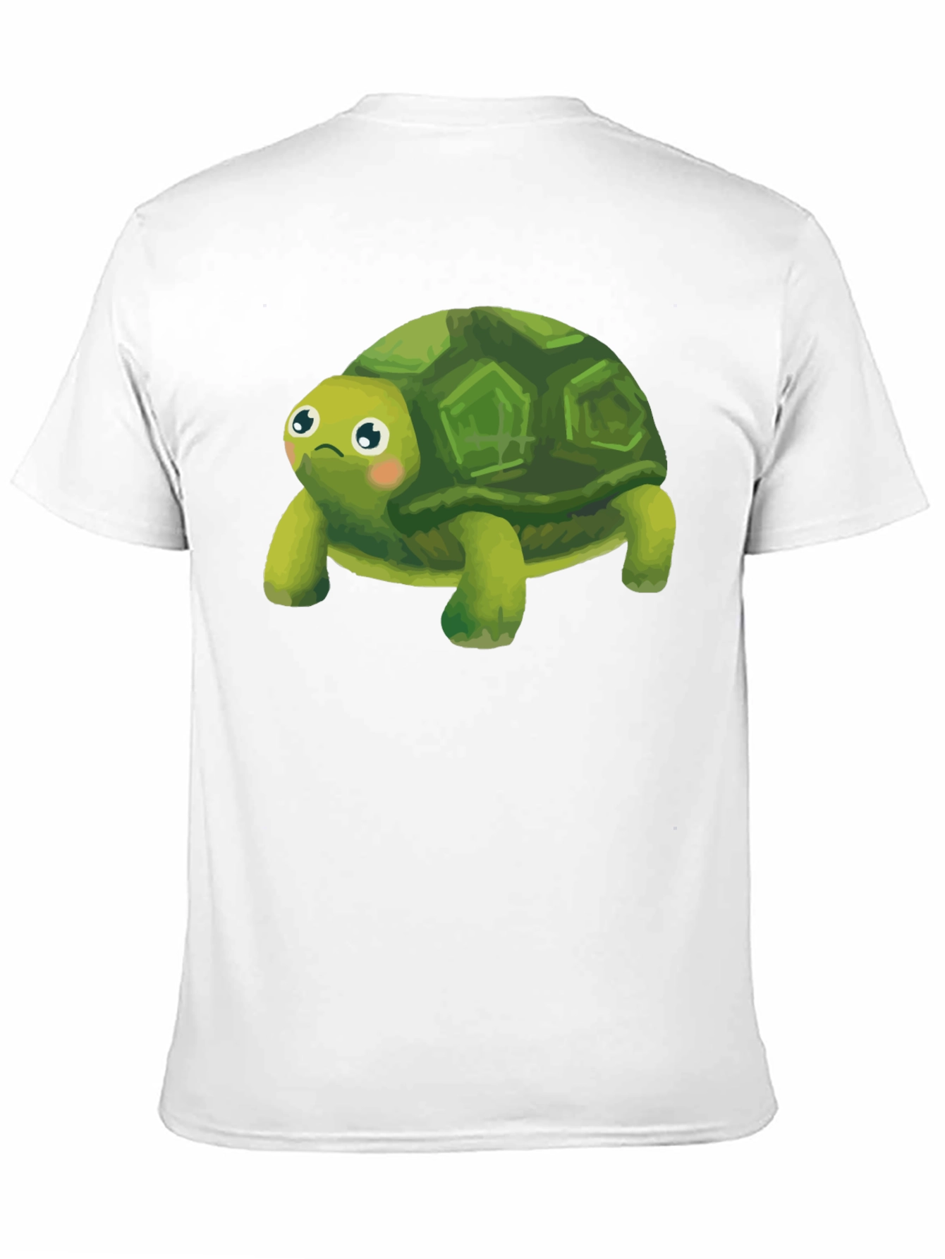 Cute Turtle Graphic Tee - Black Cotton Blend Shirt