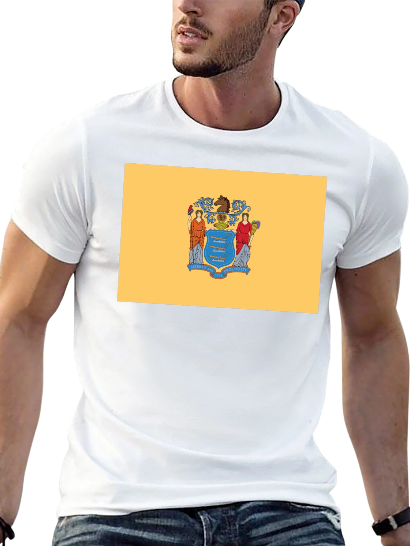 New Jersey Flag Graphic T-Shirt