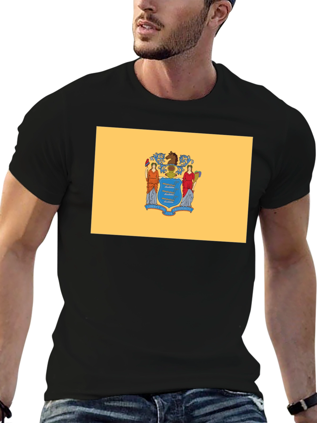 New Jersey Flag Graphic T-Shirt