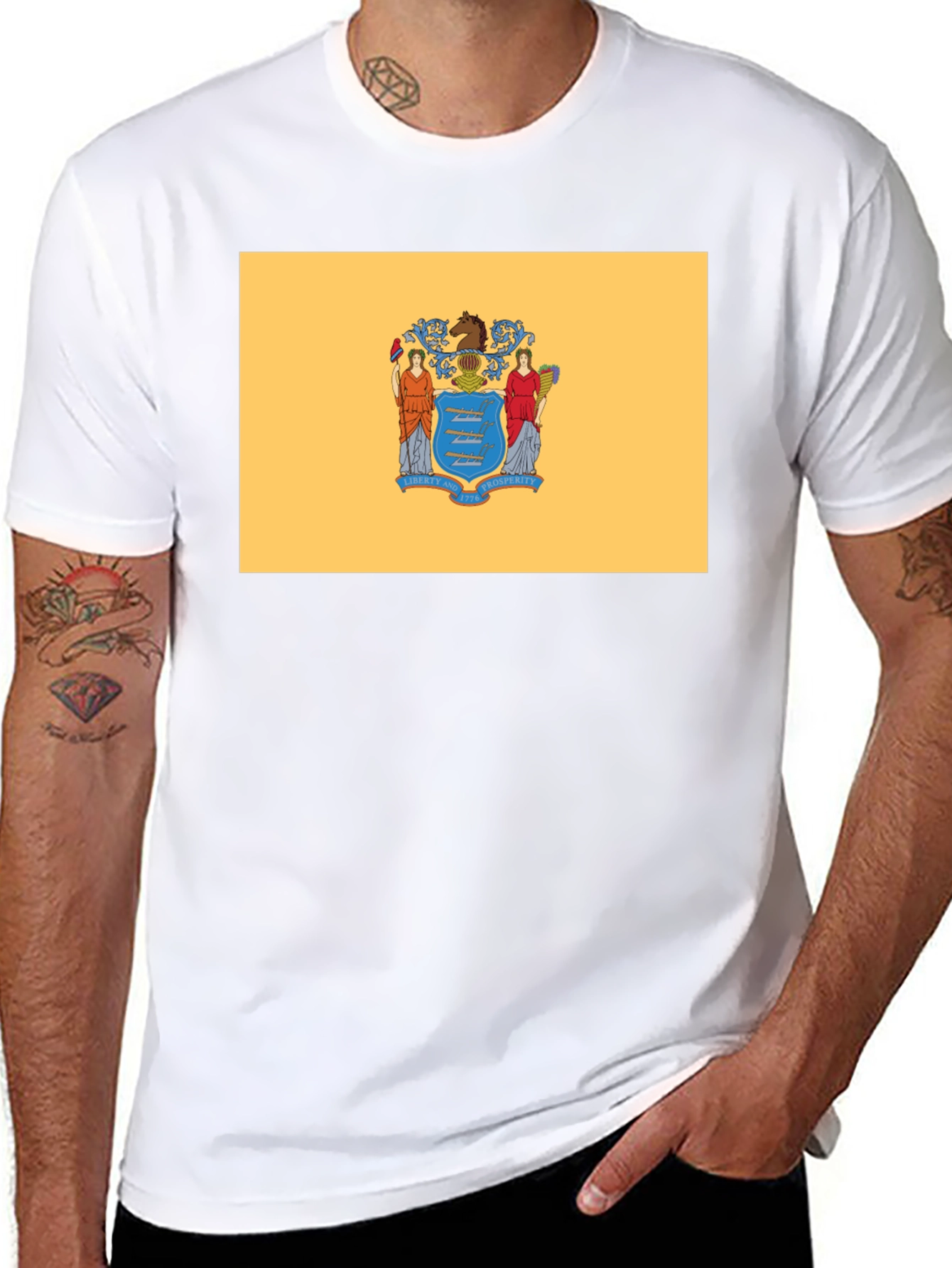 New Jersey Flag Graphic T-Shirt