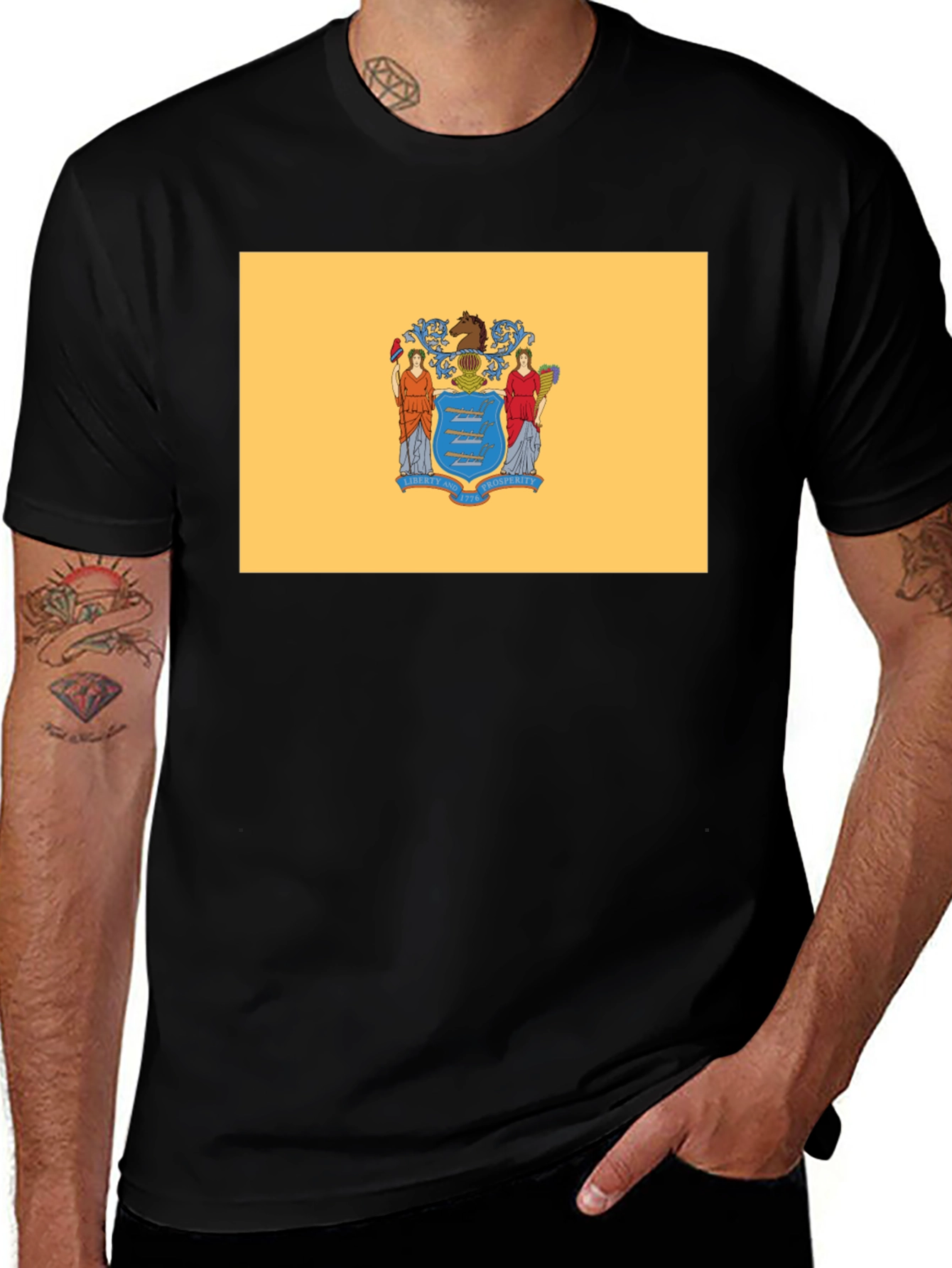 New Jersey Flag Graphic T-Shirt