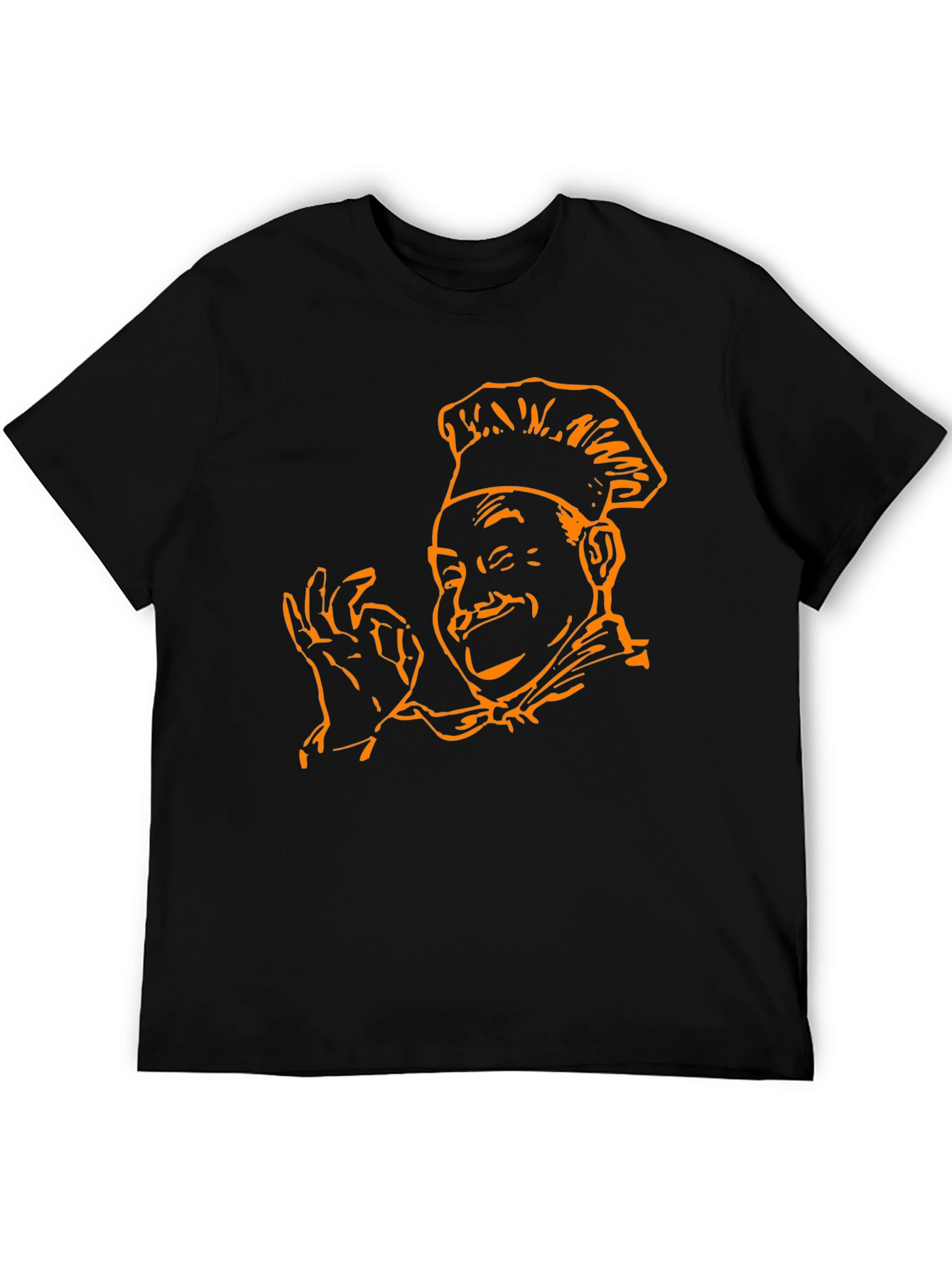 Chef Kiss Graphic Tee - Black Cotton Blend