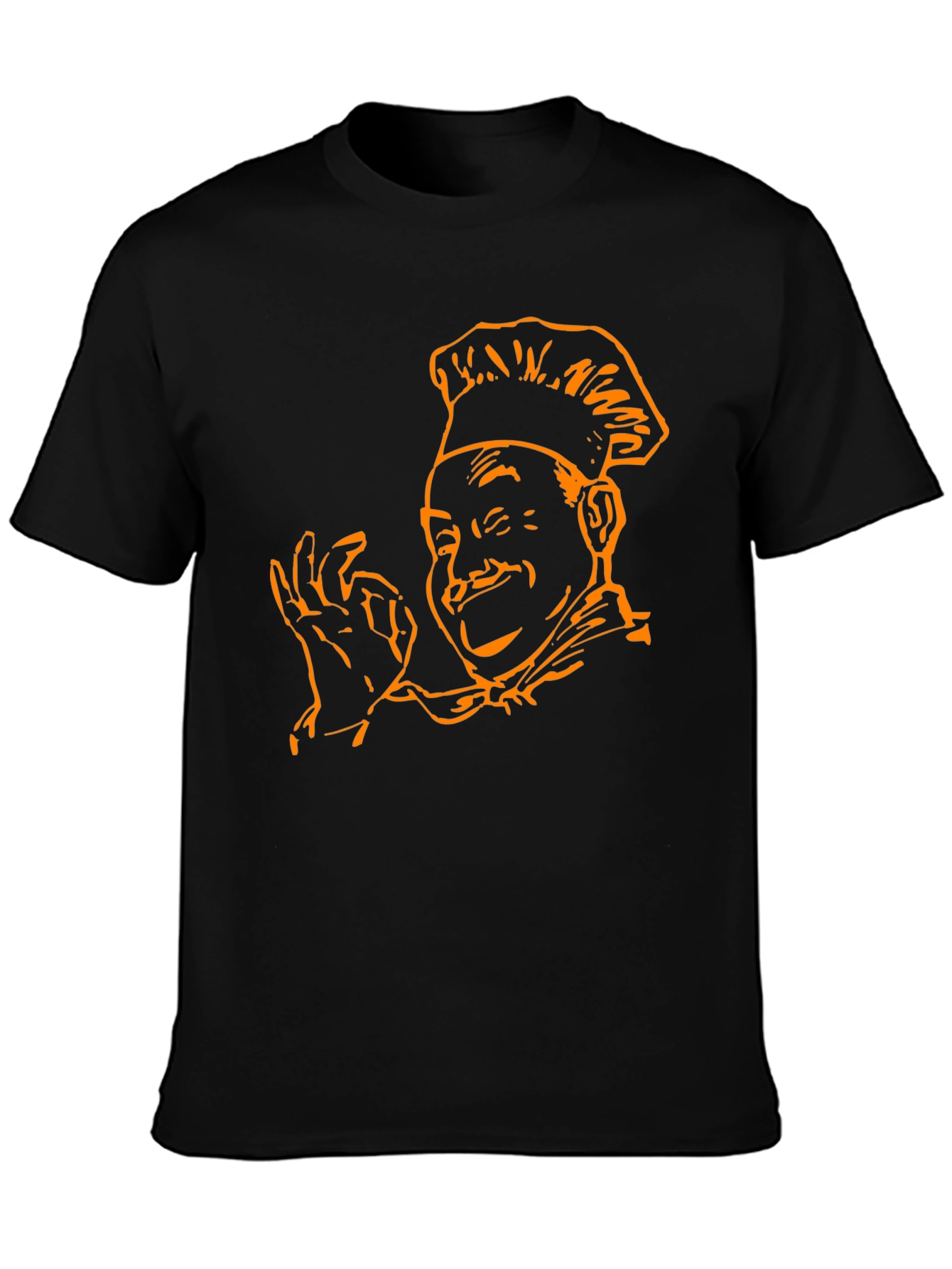 Chef Kiss Graphic Tee - Black Cotton Blend