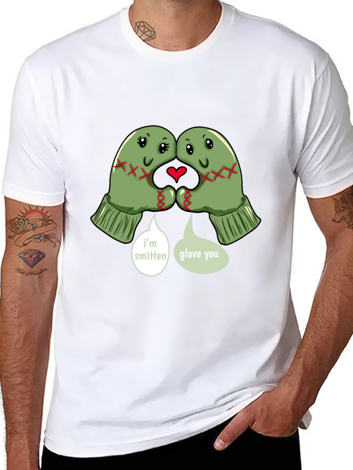 Smitten Glove You Graphic Tee - Cute Winter T-Shirt