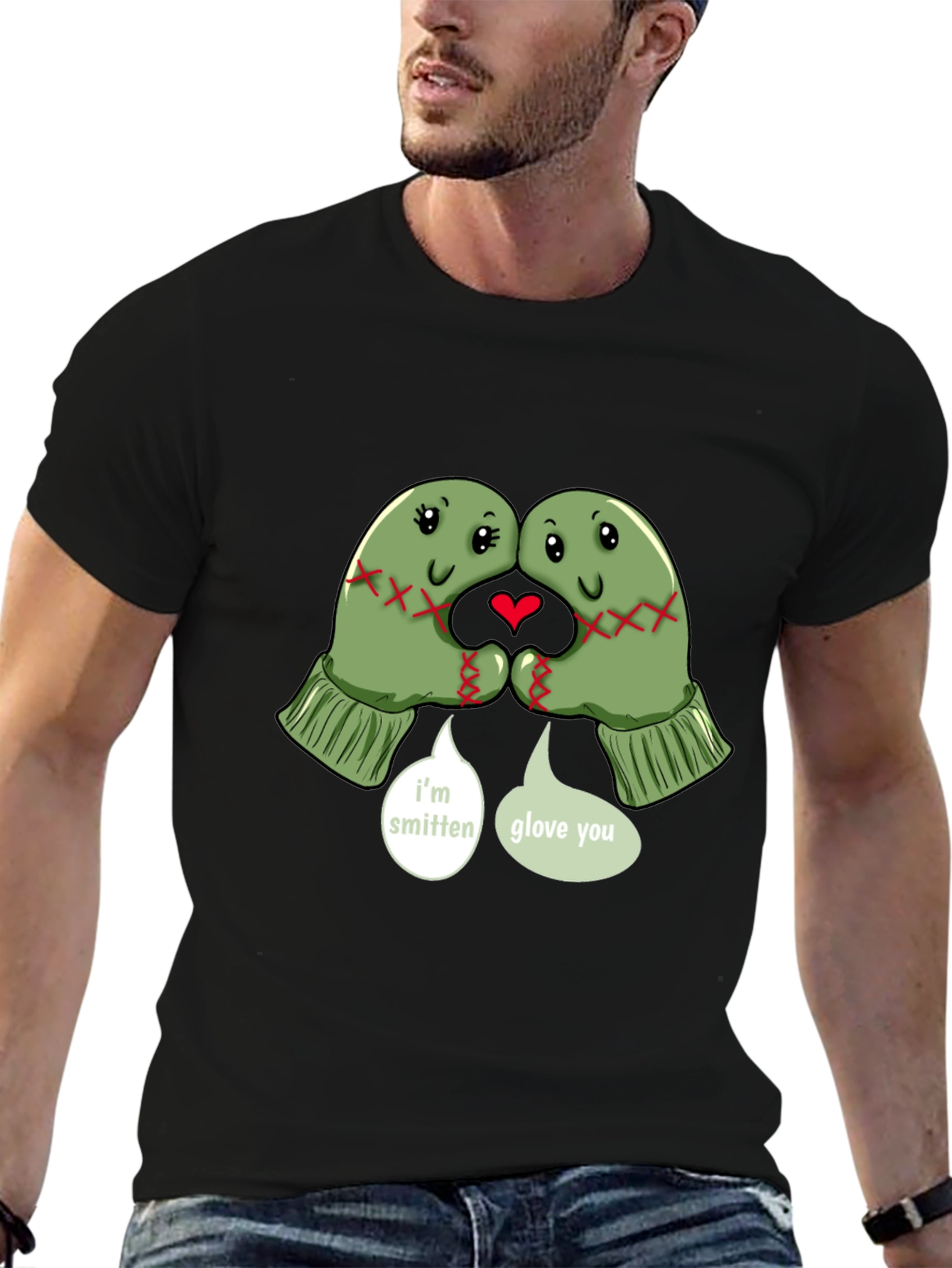 Smitten Glove You Graphic Tee - Cute Winter T-Shirt
