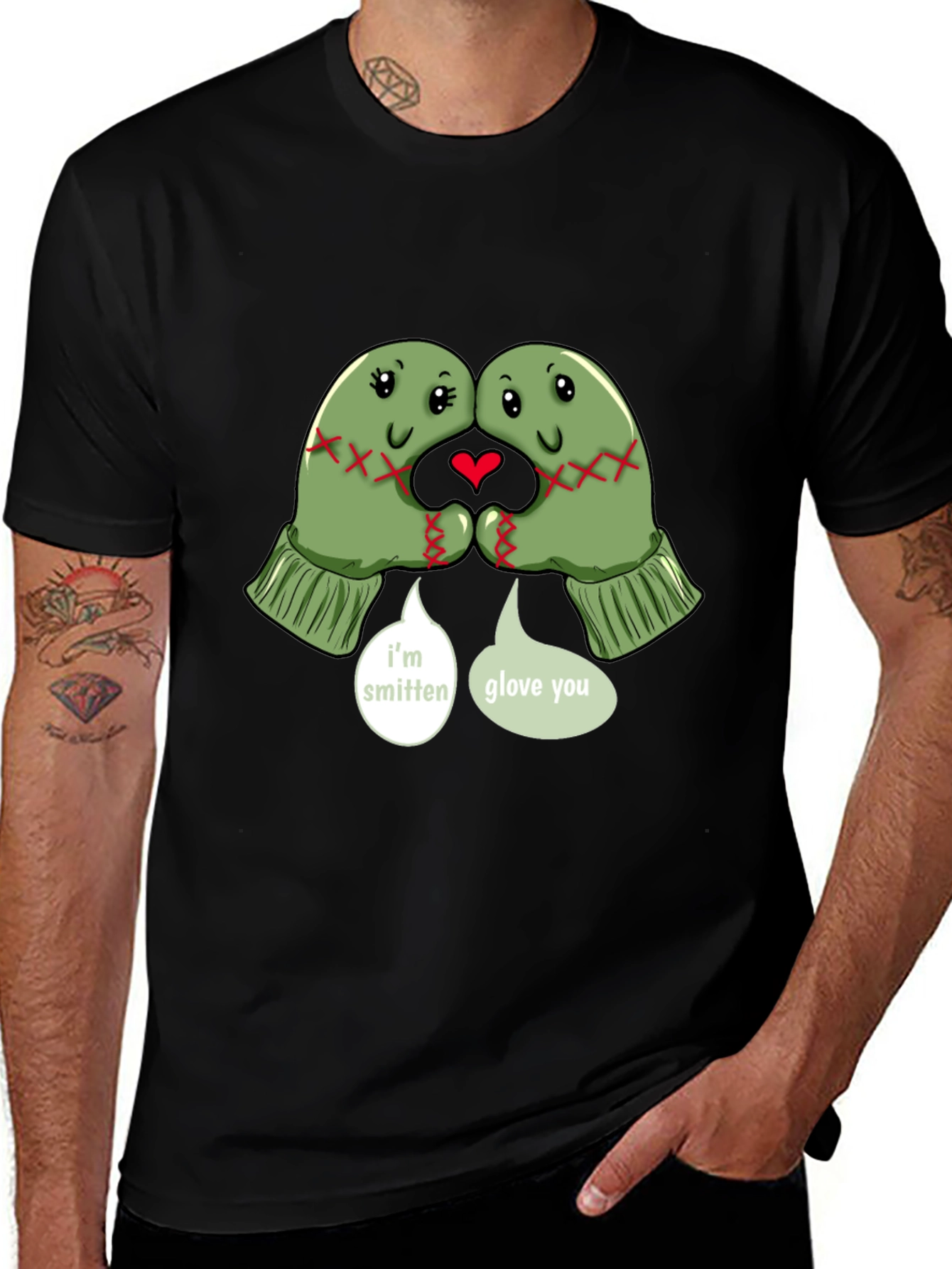 Smitten Glove You Graphic Tee - Cute Winter T-Shirt