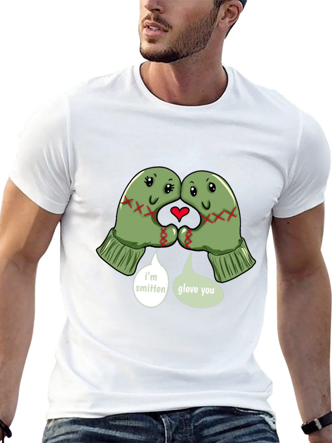 Smitten Glove You Graphic Tee - Cute Winter T-Shirt