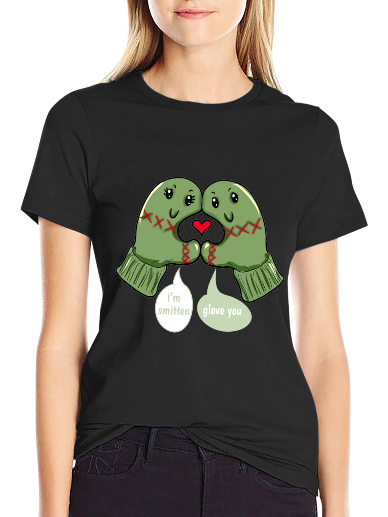 Smitten Glove You Graphic Tee - Cute Winter T-Shirt