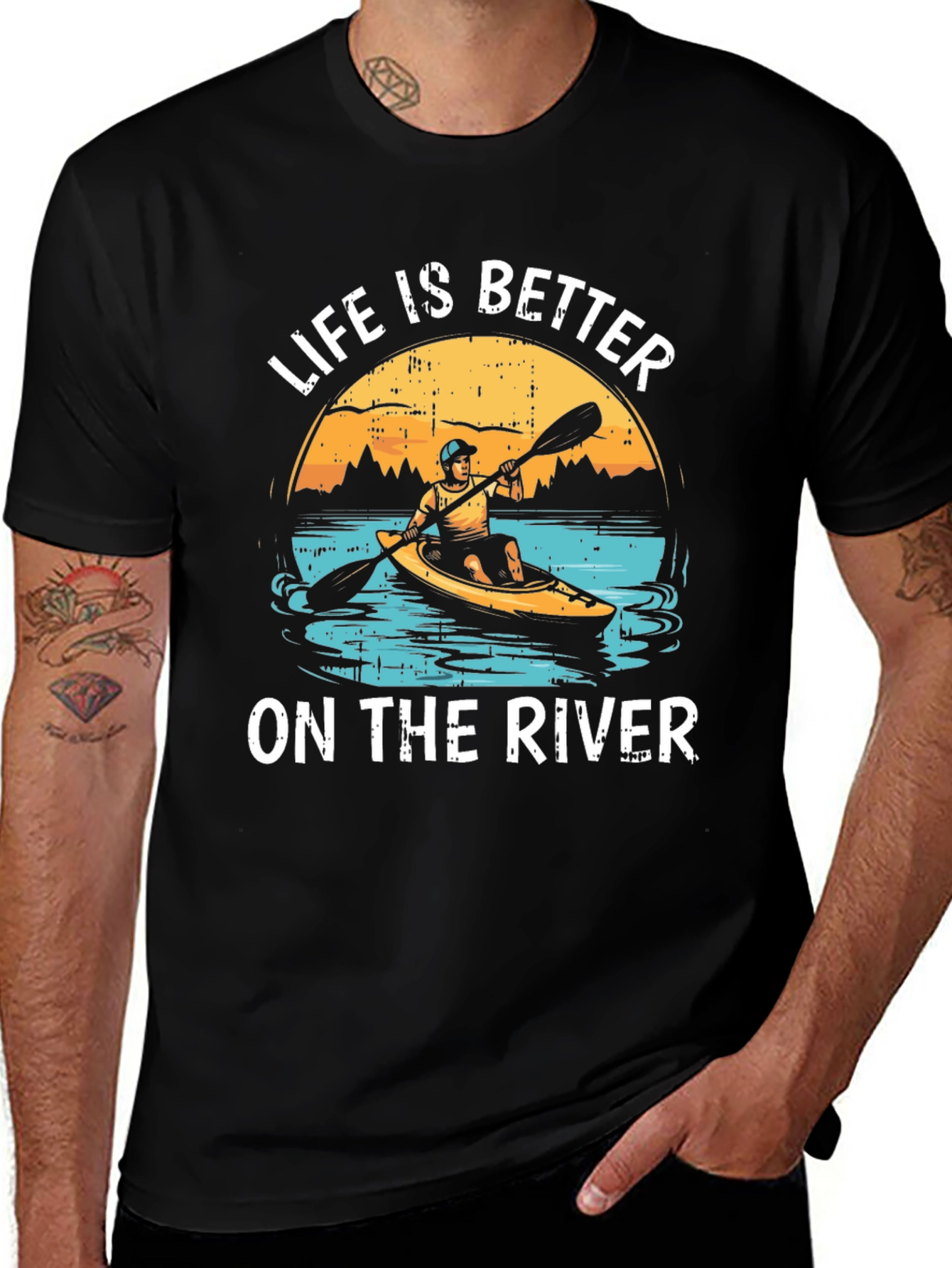 Life is Better on the River T-Shirt Kayaking Tee
