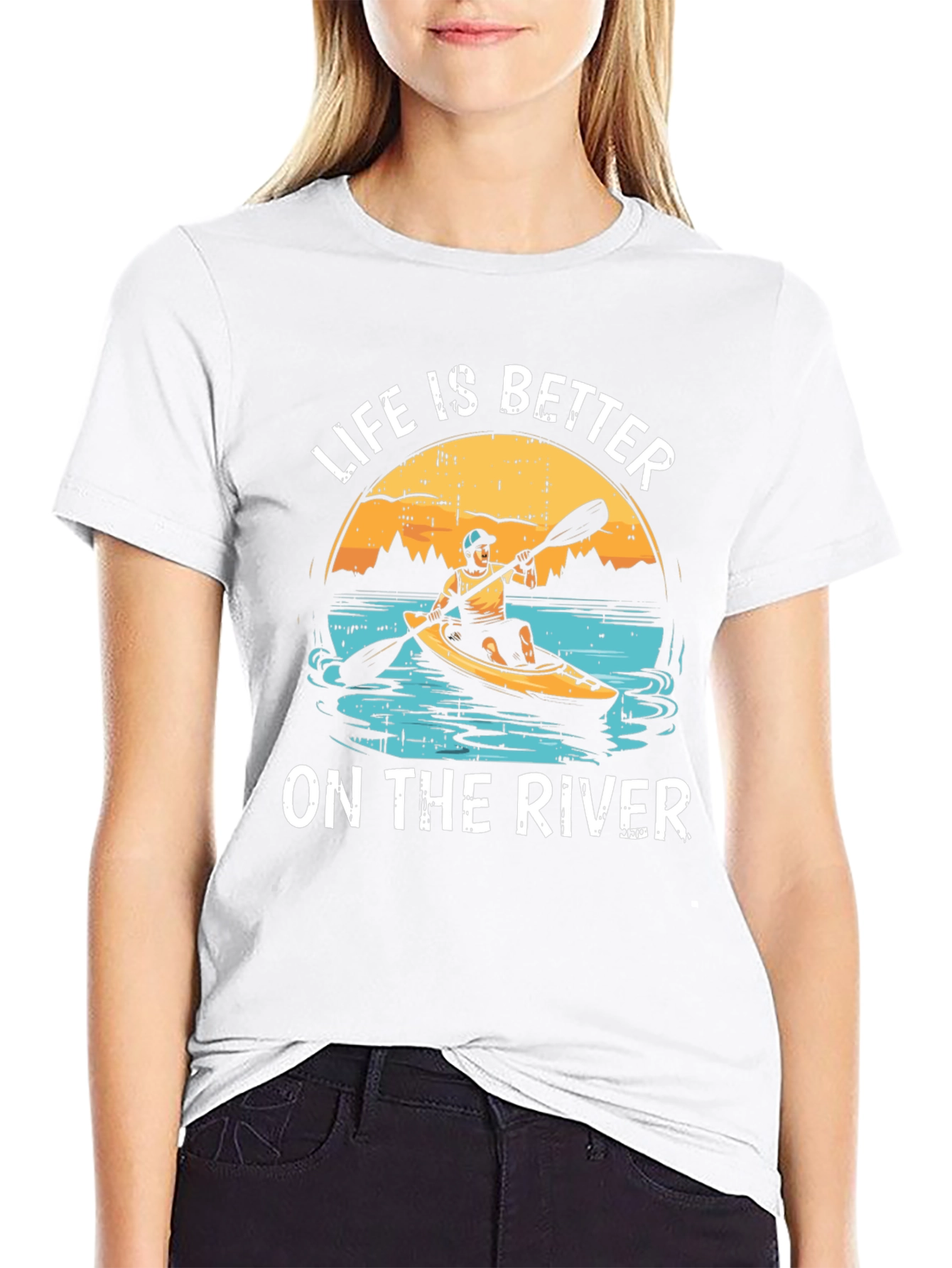 Life is Better on the River T-Shirt Kayaking Tee
