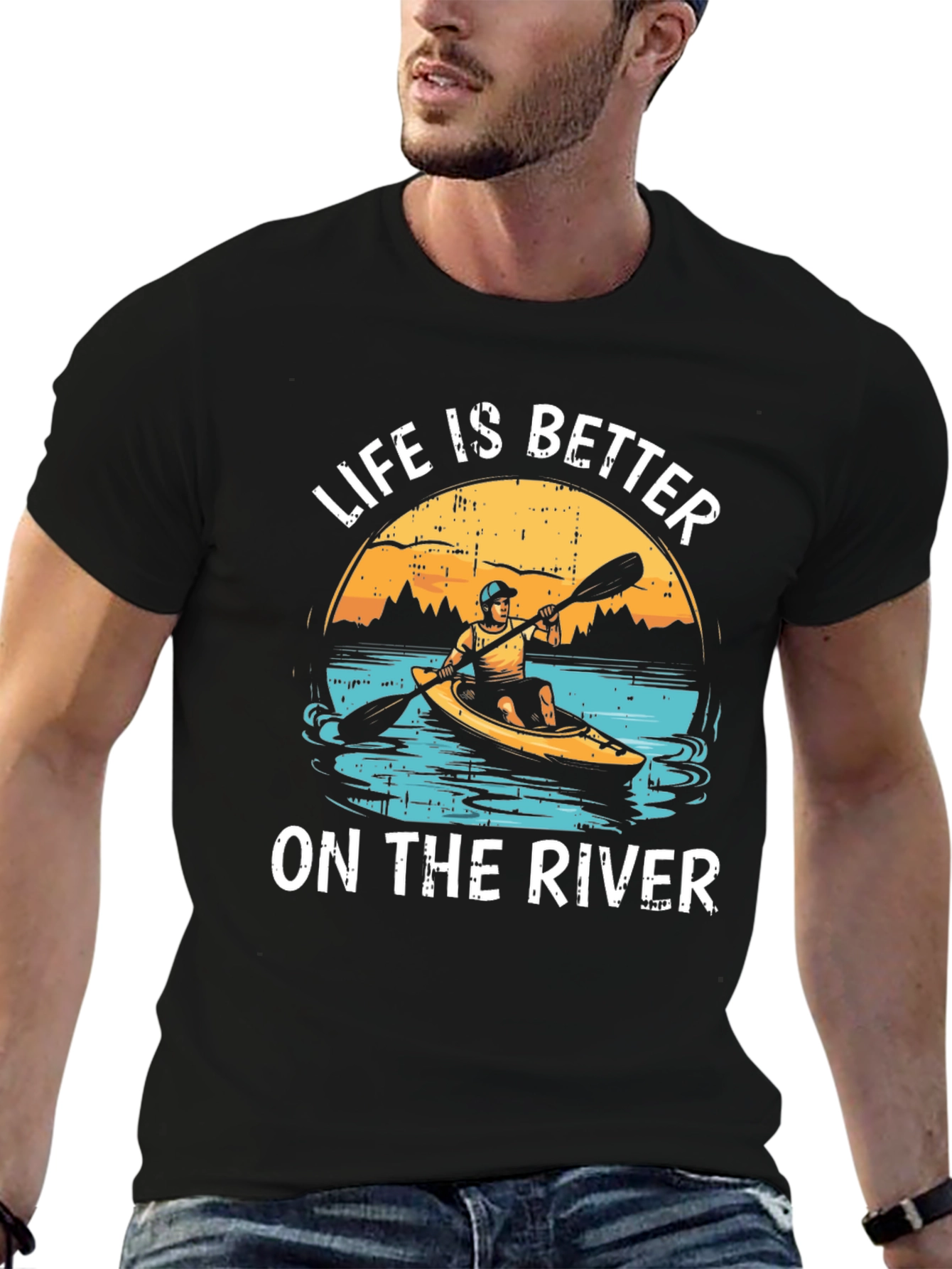 Life is Better on the River T-Shirt Kayaking Tee