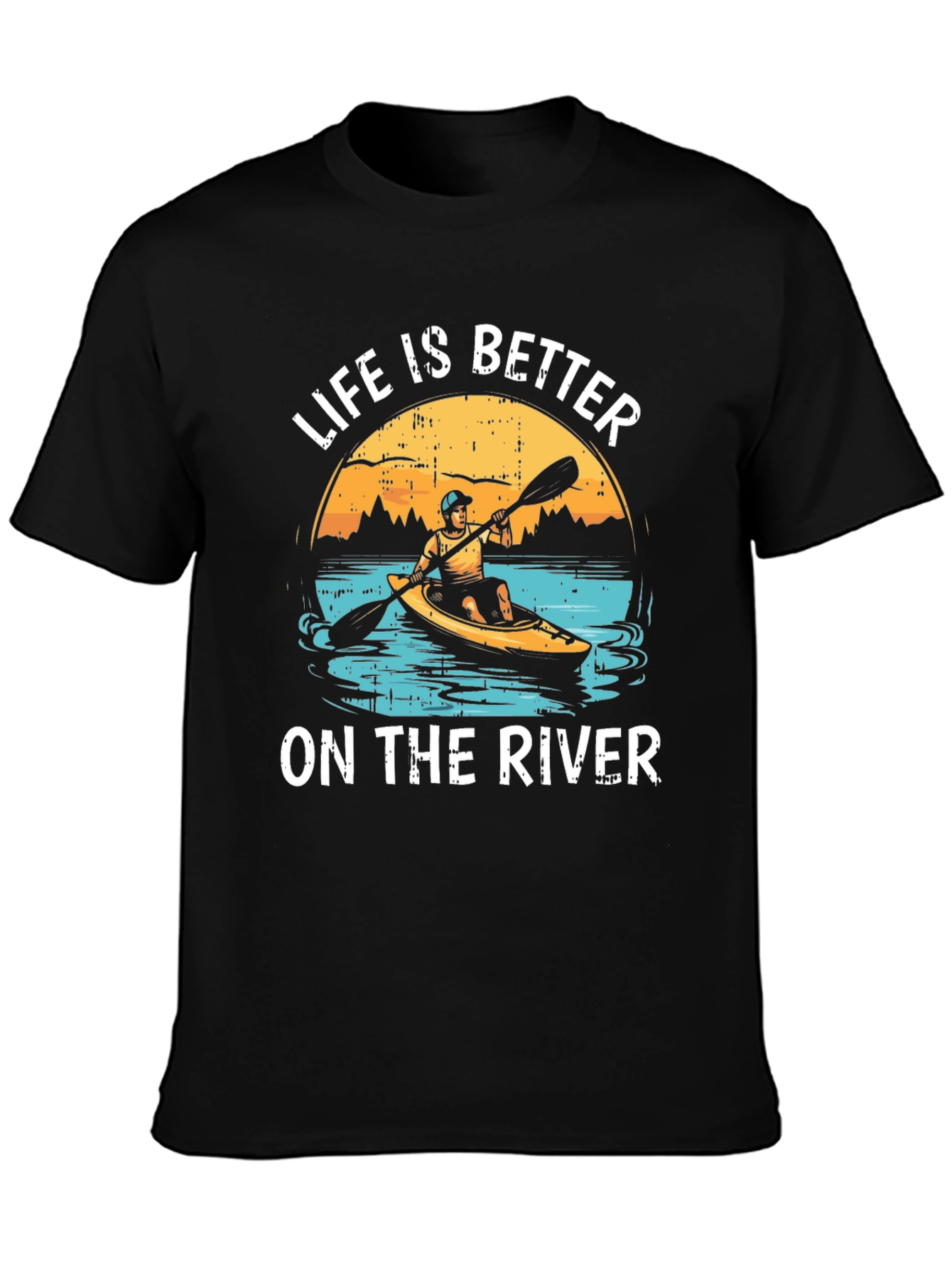 Life is Better on the River T-Shirt Kayaking Tee