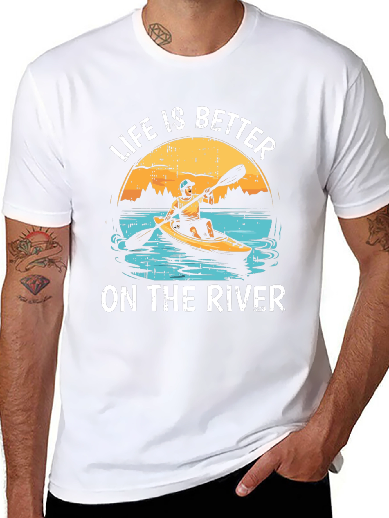 Life is Better on the River T-Shirt Kayaking Tee
