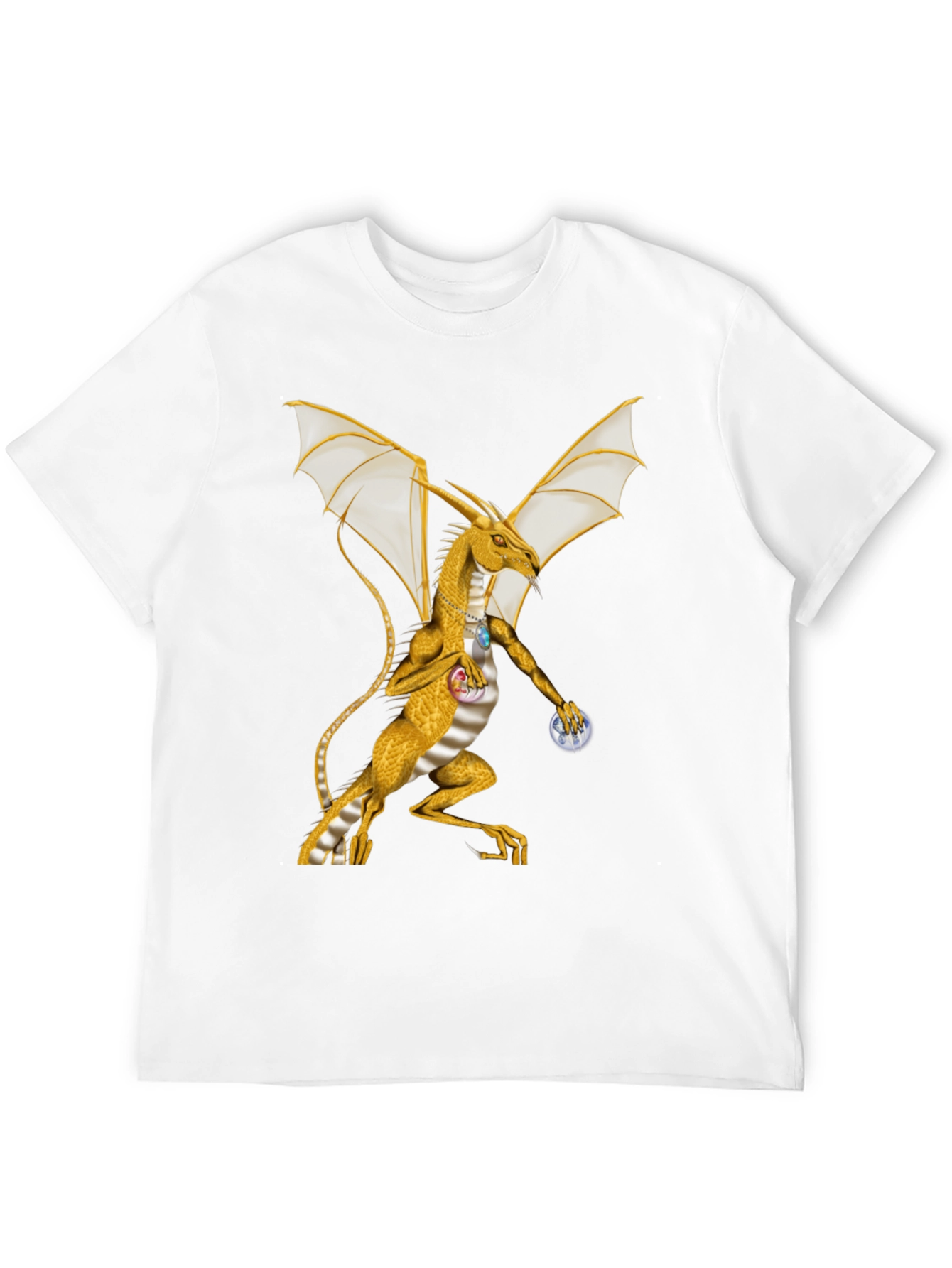 Dragon Graphic Tee - Black Cotton Blend Shirt