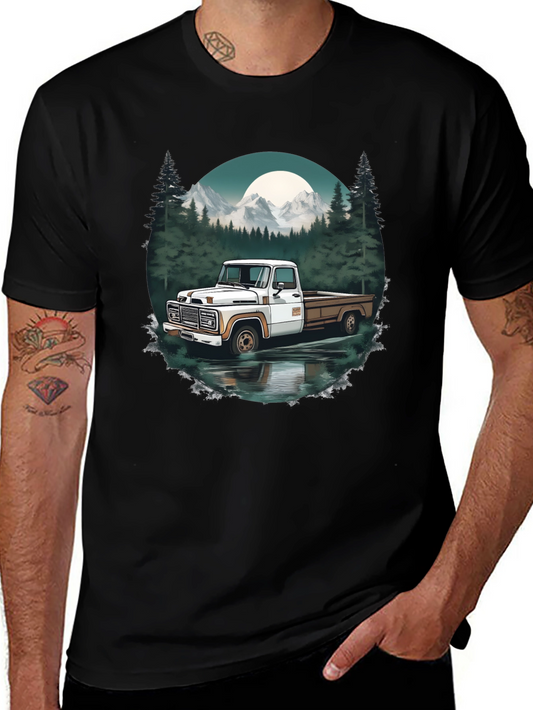 Vintage Truck Graphic Tee - Nature Scene