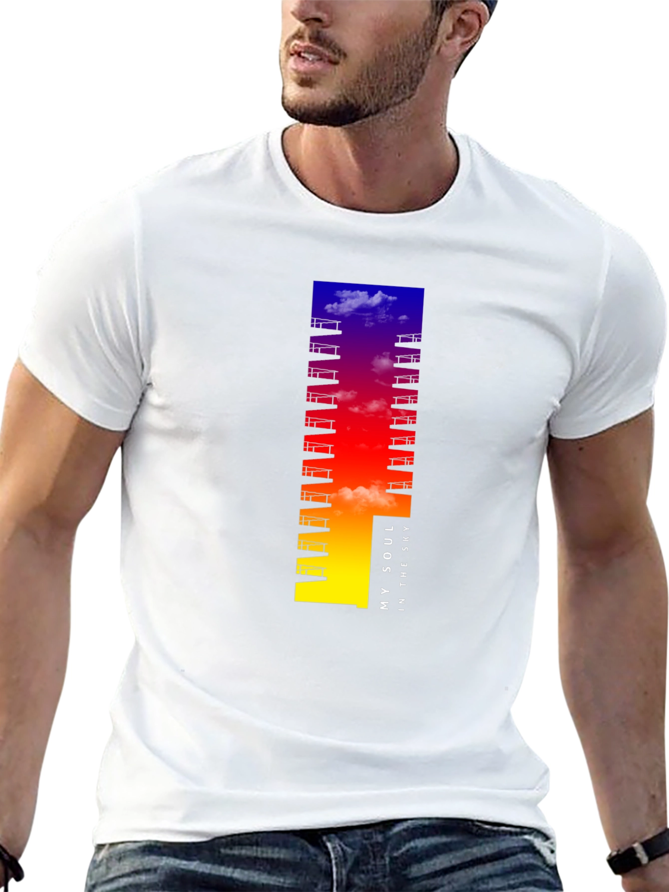 My Soul in the Sky Black Graphic T-Shirt