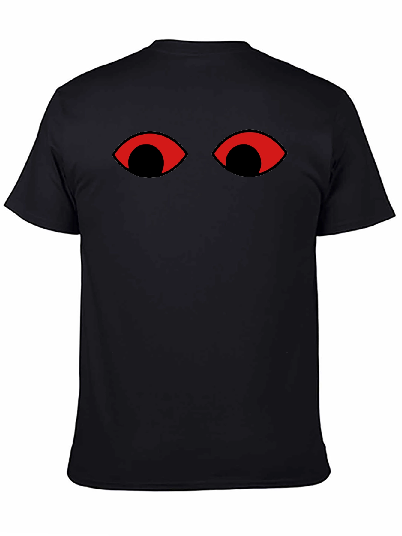 Mysterious Eyes Graphic Tee - Black Cotton T-Shirt