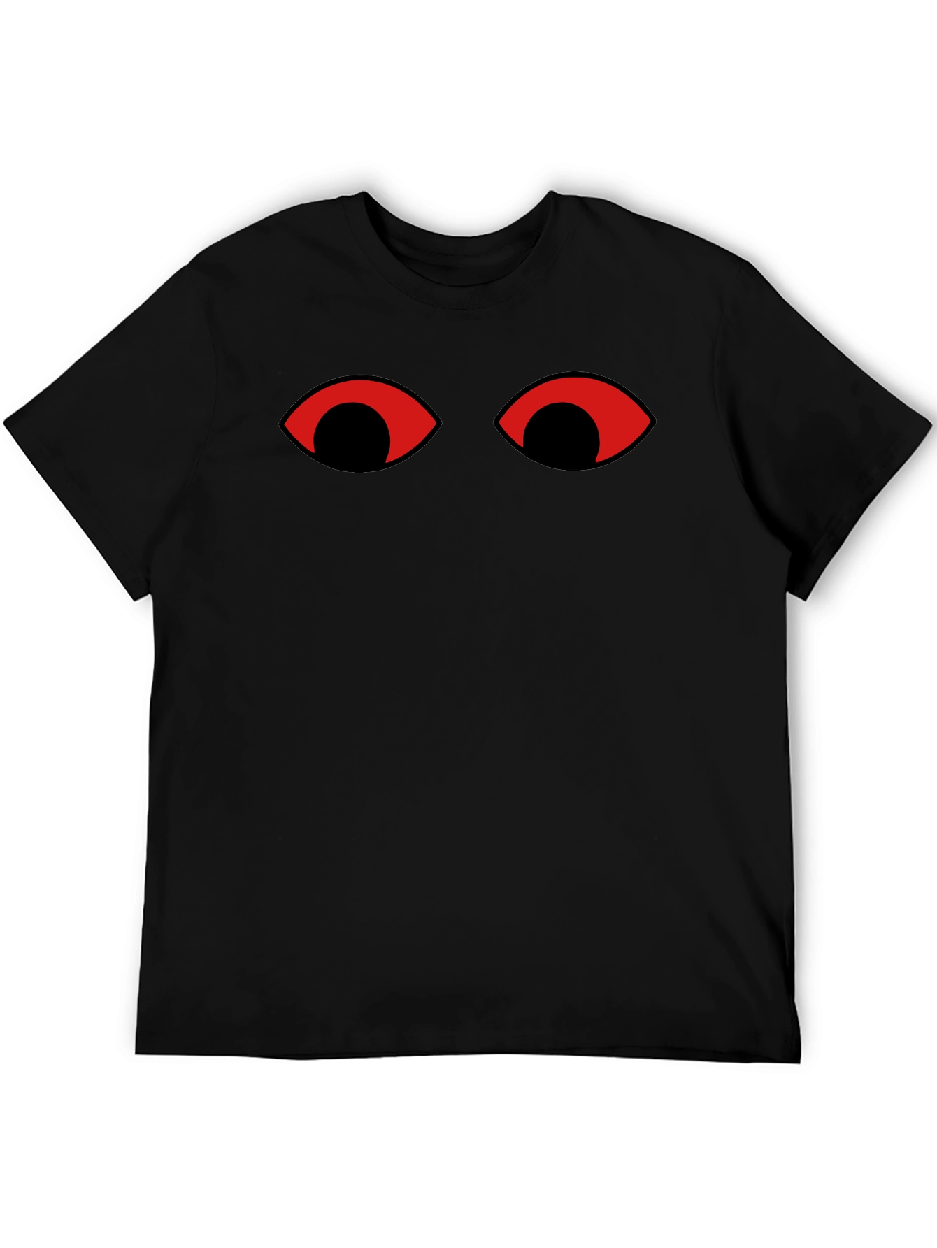 Mysterious Eyes Graphic Tee - Black Cotton T-Shirt