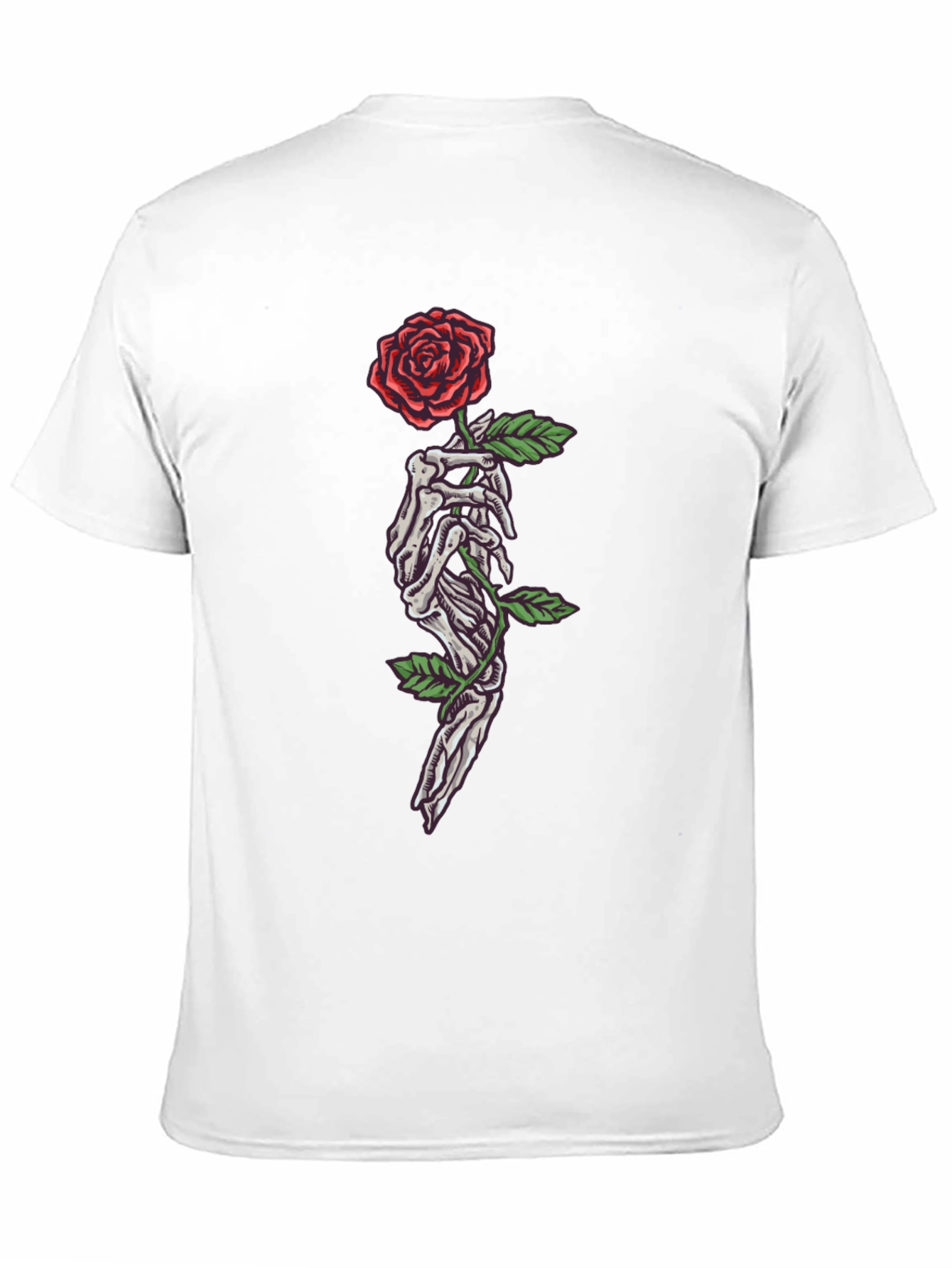 Skeleton Hand Rose Graphic T-Shirt